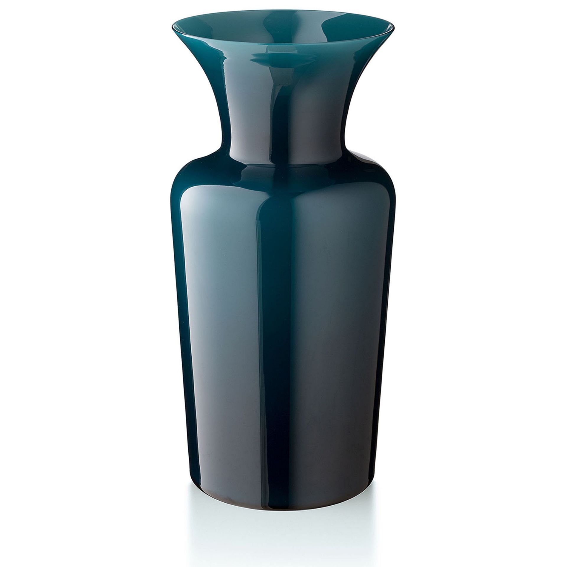 SALVIATI Vaso Profili Sword Lily Verde Pavone Large H 42 CM / Ø 20 CM 10015