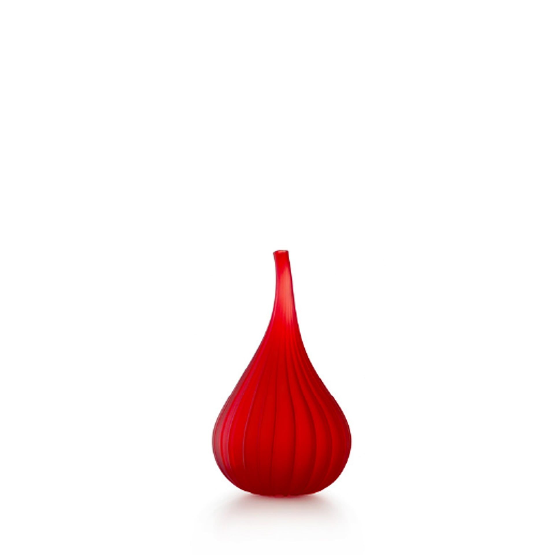 SALVIATI Vaso Drops Rosso Satinato Medium H 28 CM / Ø 15 CM 72853