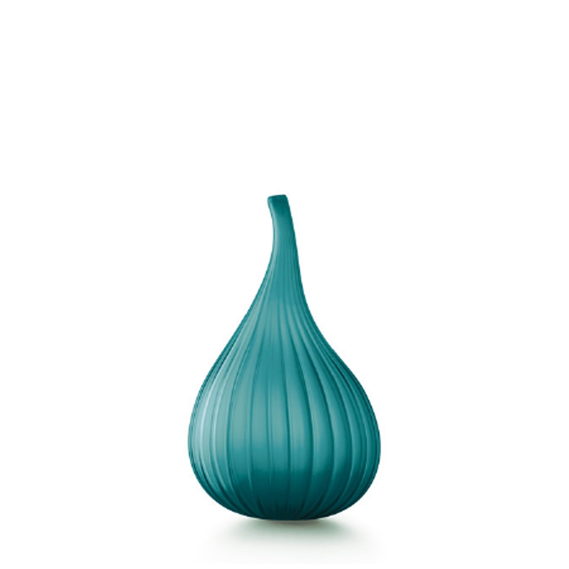 SALVIATI Vaso Drops Verde Pavone Satinato Large H 37 CM / Ø 23 CM 73667