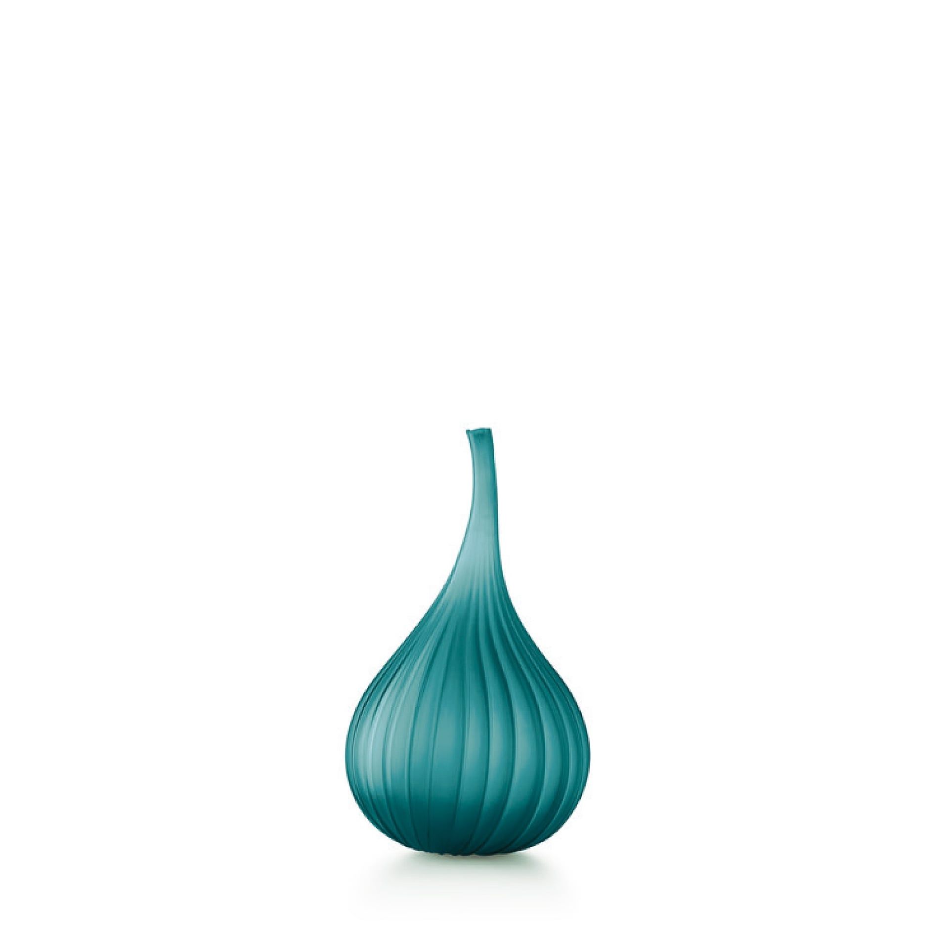 SALVIATI Vaso Drops Verde Pavone Satinato Medium H 28 CM / Ø 15 CM 19159