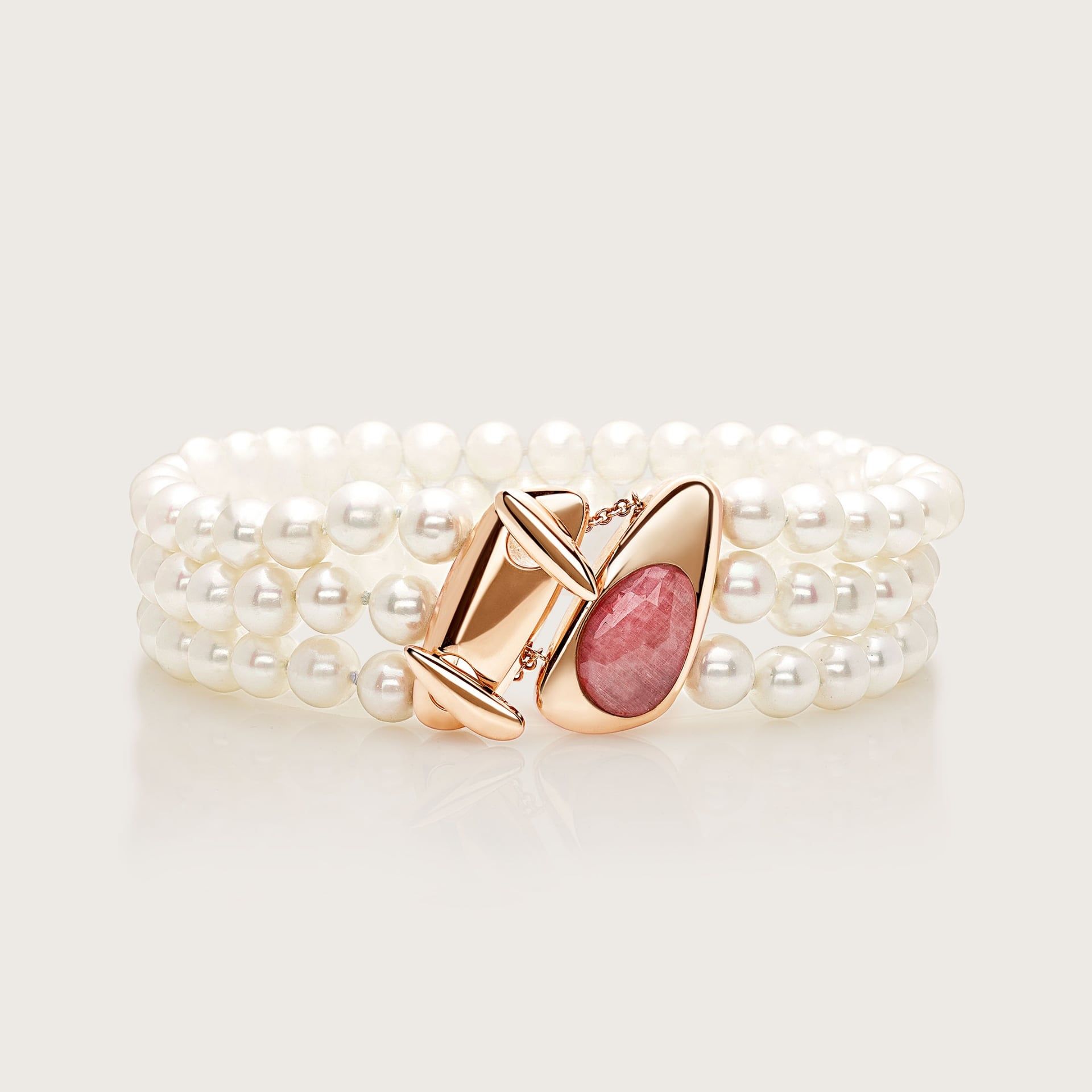 ASTRUA Collana Diva, Perle Freshwater, Oro Rosa, Zaffiro  MI49KTRZ-2