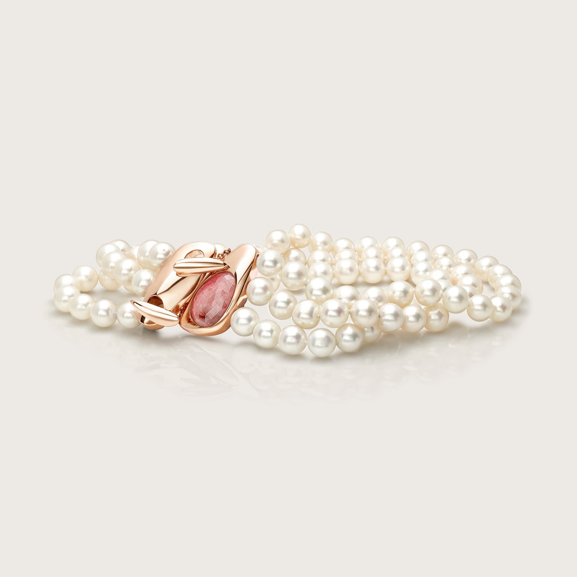 ASTRUA Collana Diva, Perle Freshwater, Oro Rosa, Zaffiro  MI49KTRZ-2
