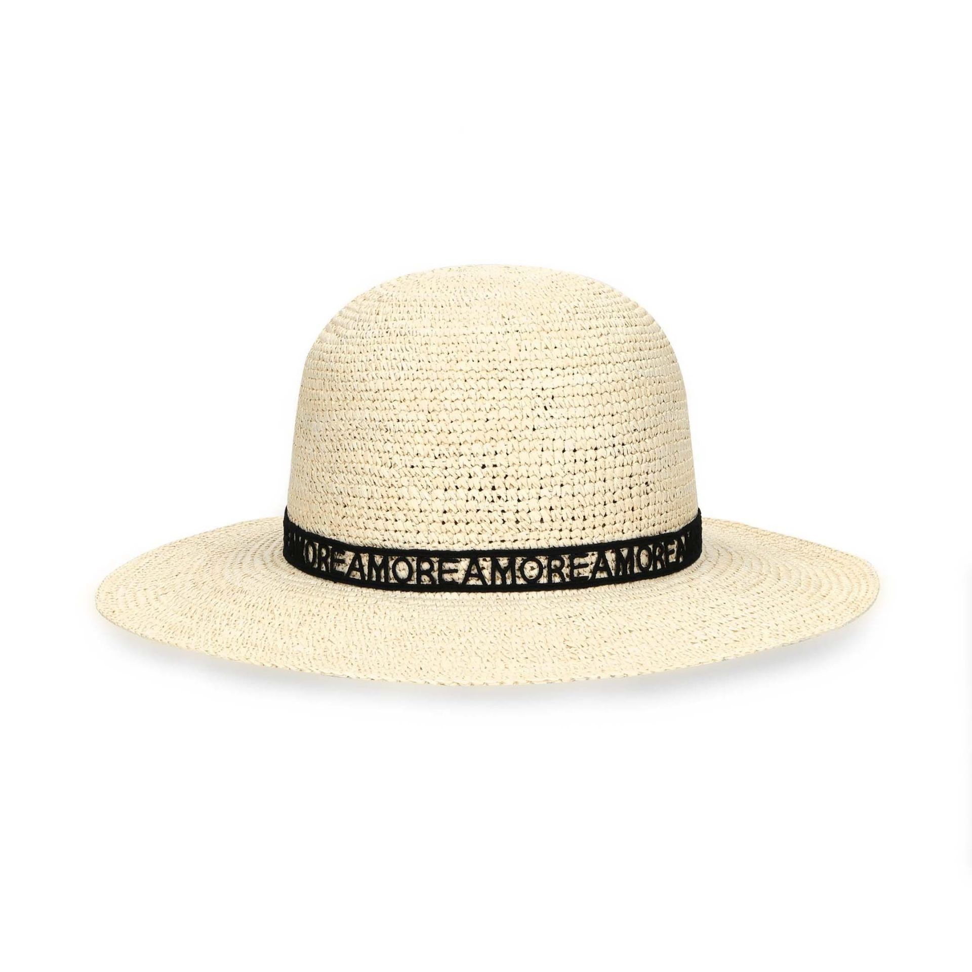 BORSALINO Cappello Violet Panama Crochet Naturale  234009-7142