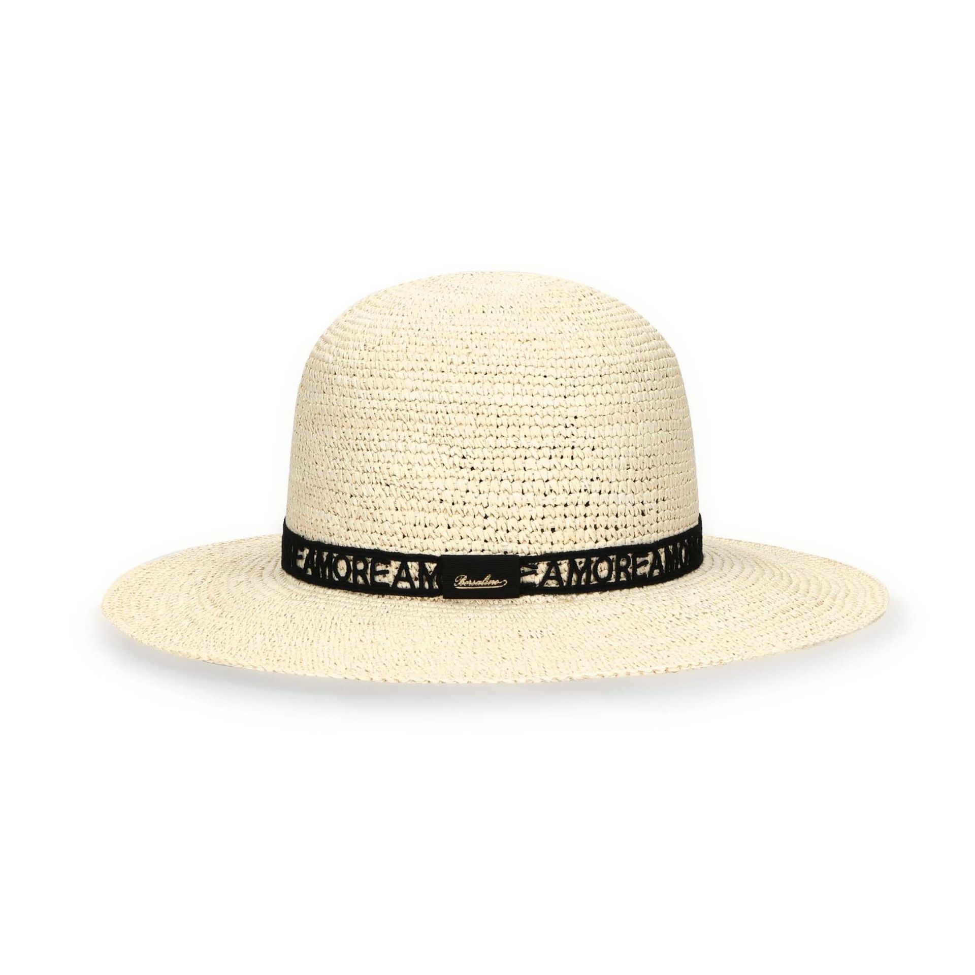 BORSALINO Cappello Violet Panama Crochet Naturale  234009-7142