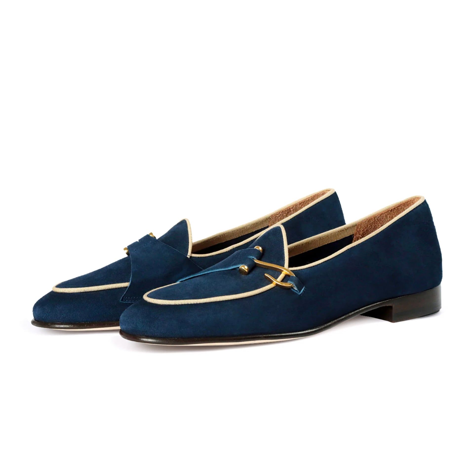 EDHÈN MILANO Comporta - Scarpa Con Fibbia Camoscio Blu  ALB099GCAMSFINCH