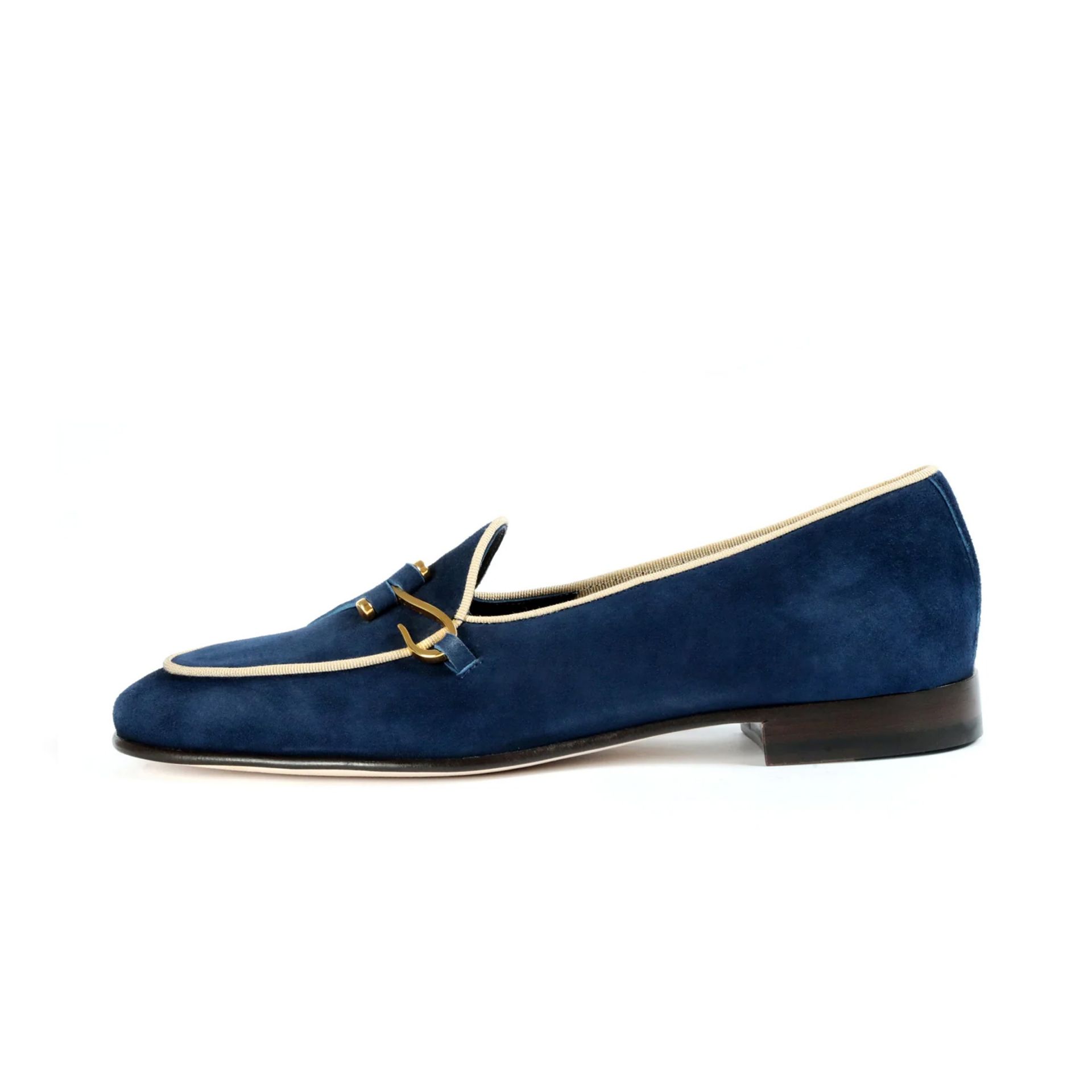 EDHÈN MILANO Comporta - Scarpa Con Fibbia Camoscio Blu  ALB099GCAMSFINCH