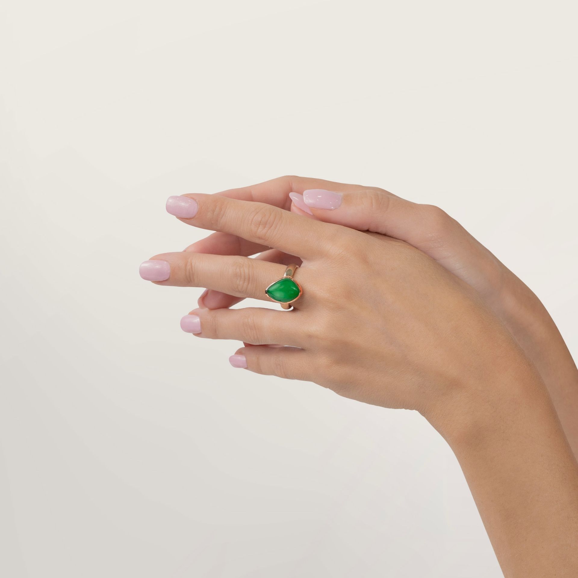ASTRUA Anello Mykonos, Oro Rosa, Giada MI15CGIVES.S