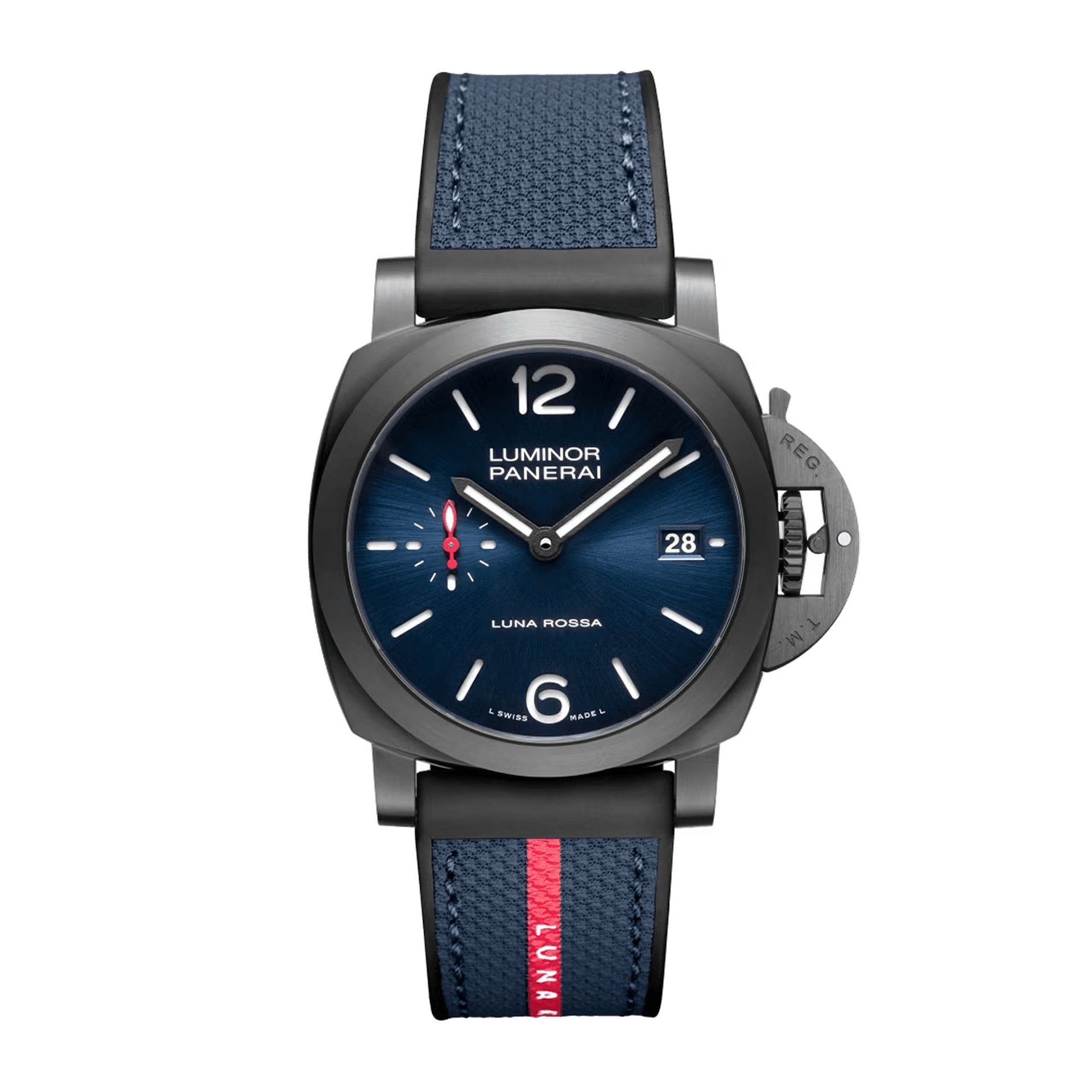PANERAI Luminor Quaranta Steel DLC Luna Rossa 40 MM PAM01408