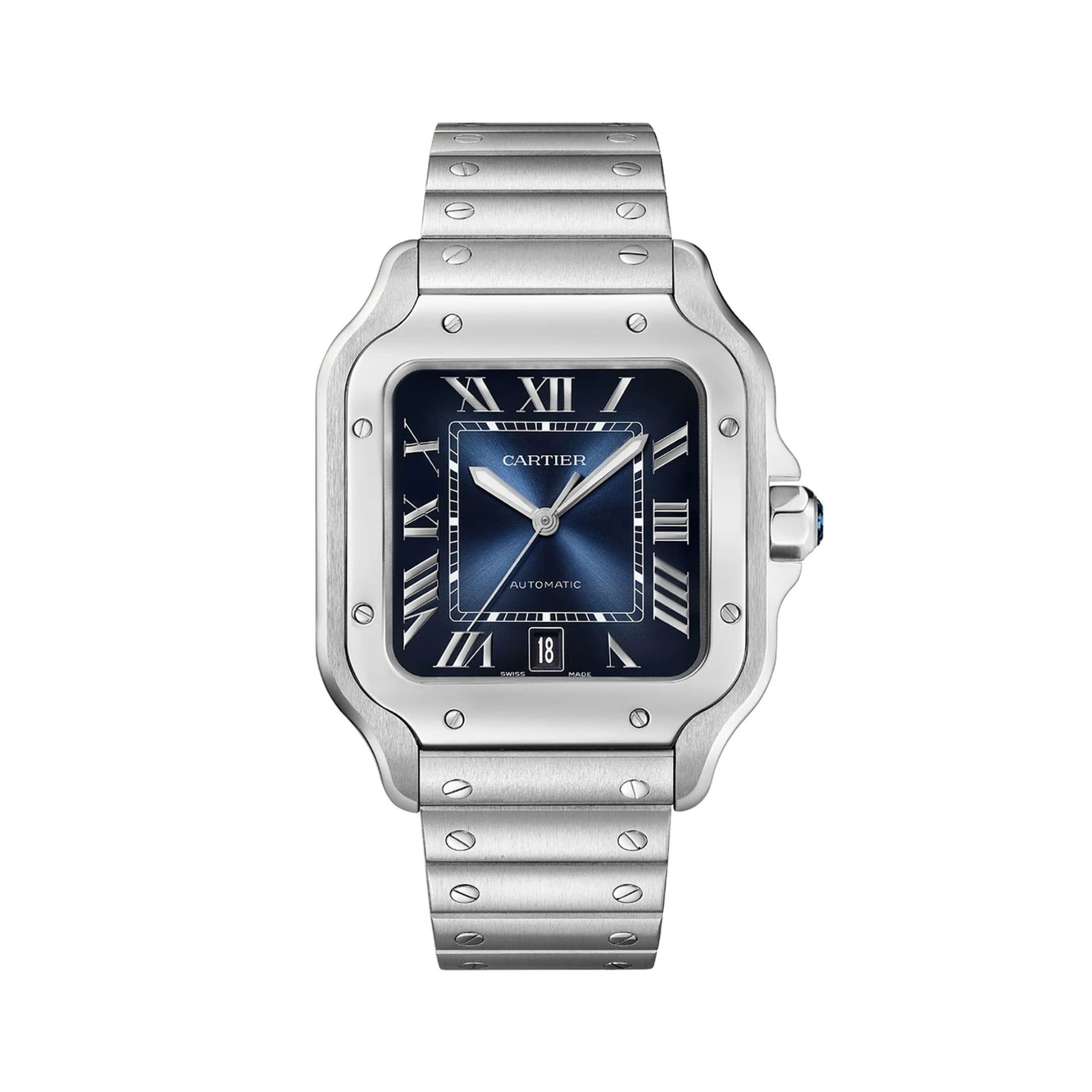 CARTIER Santos De Cartier Modello Grande, Acciaio 39.8 MM WSSA0071