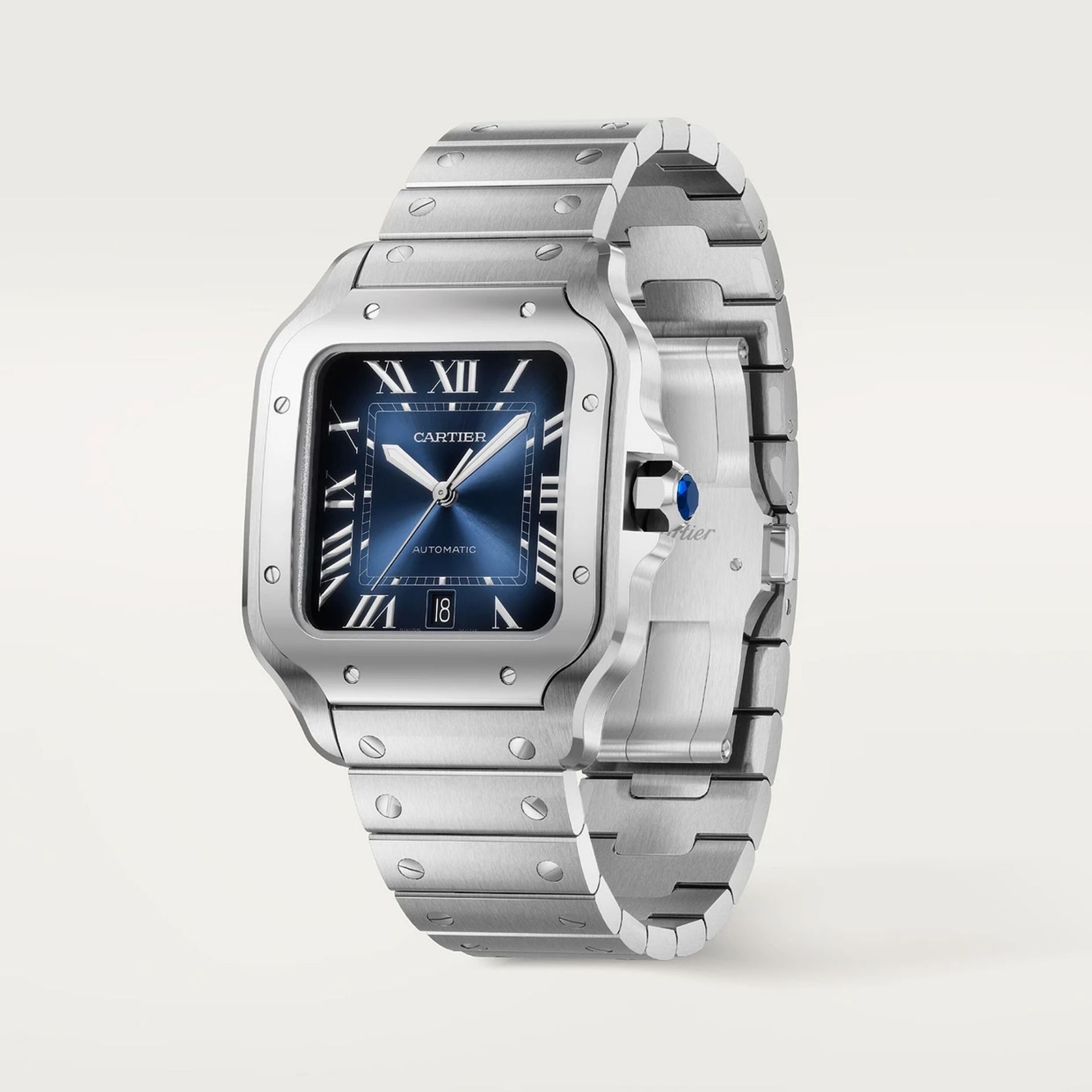 CARTIER Santos De Cartier Modello Grande, Acciaio 39.8 MM WSSA0071