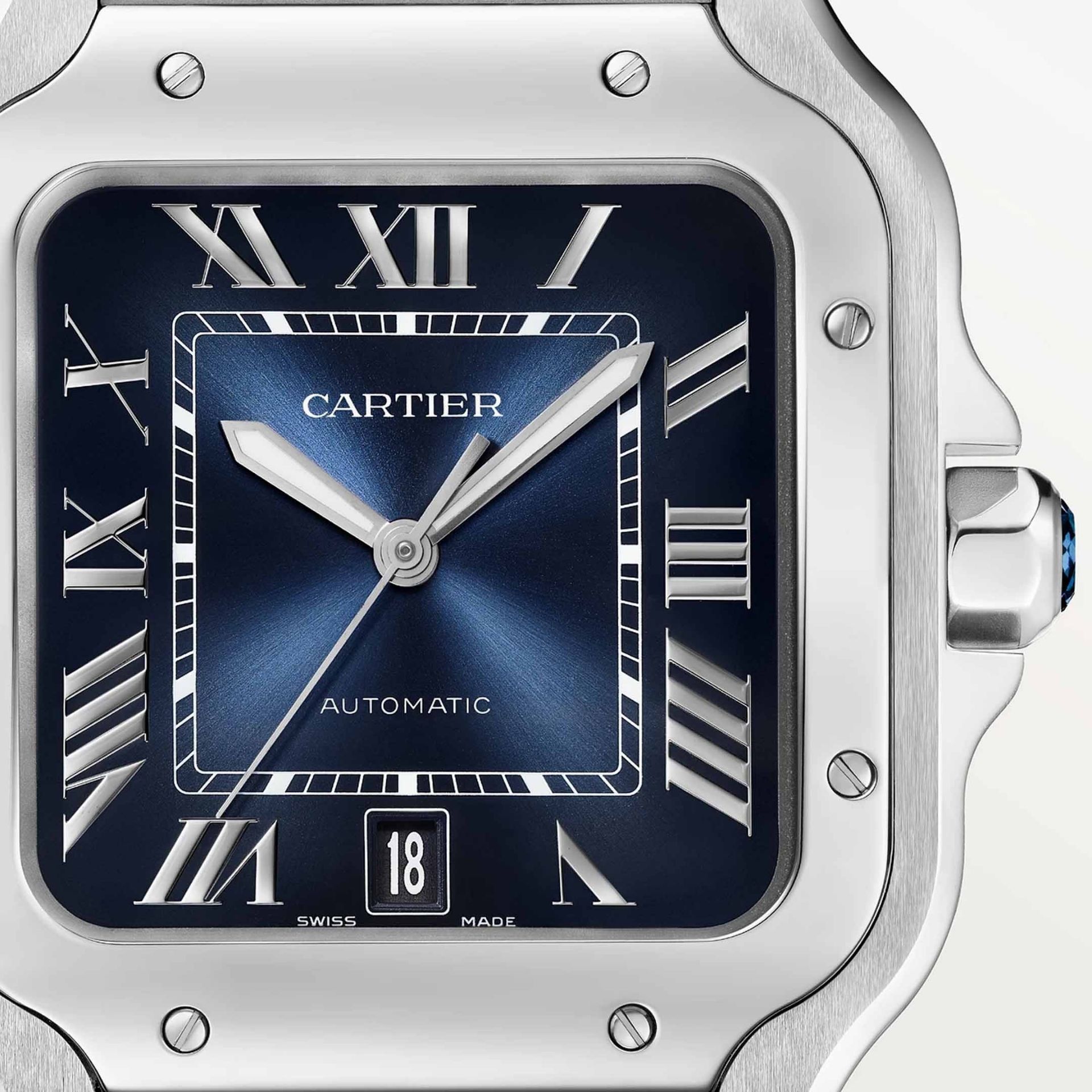 CARTIER Santos De Cartier Modello Grande, Acciaio 39.8 MM WSSA0071