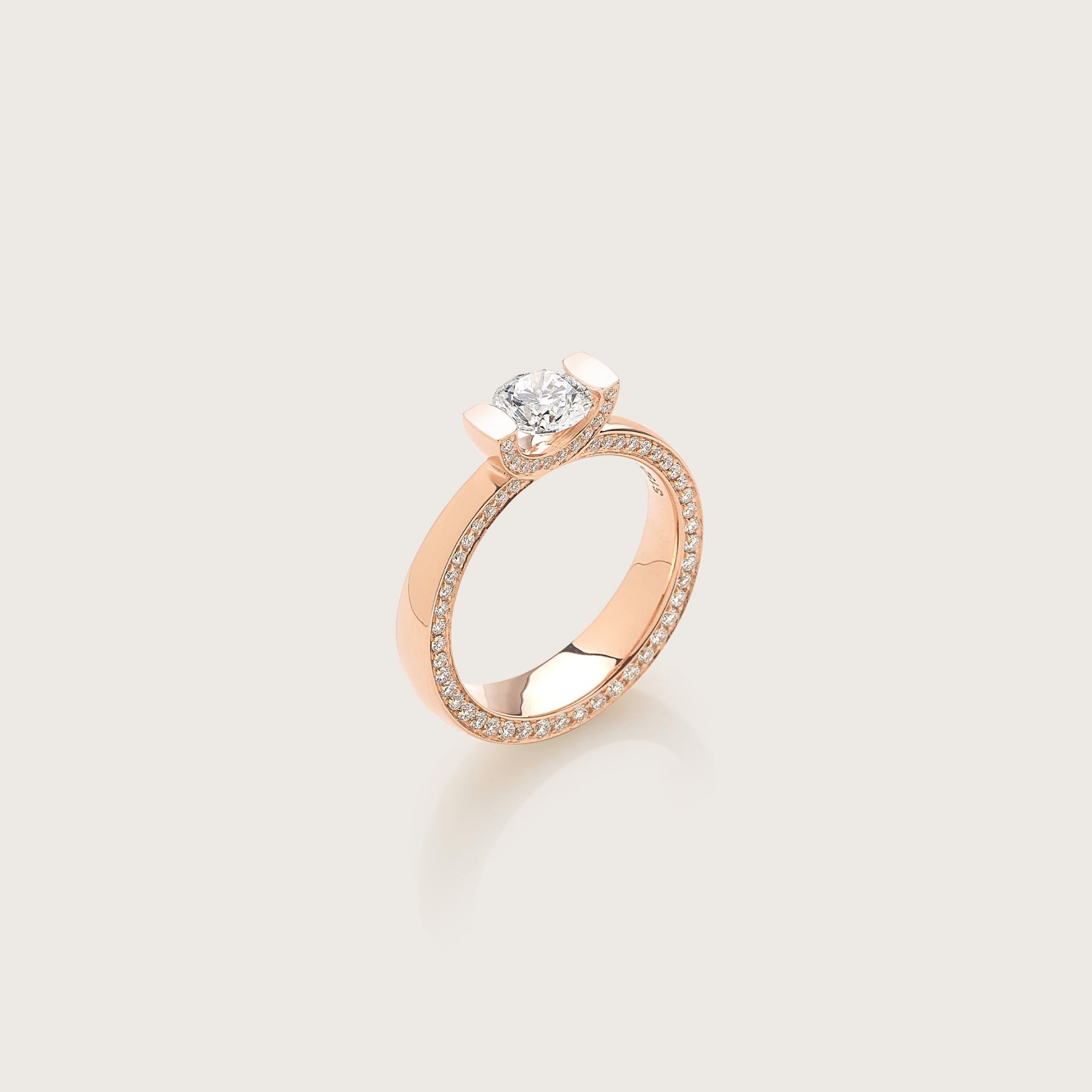 ASTRUA Anello Petali, Oro Rosa, Diamanti  S15DLDB