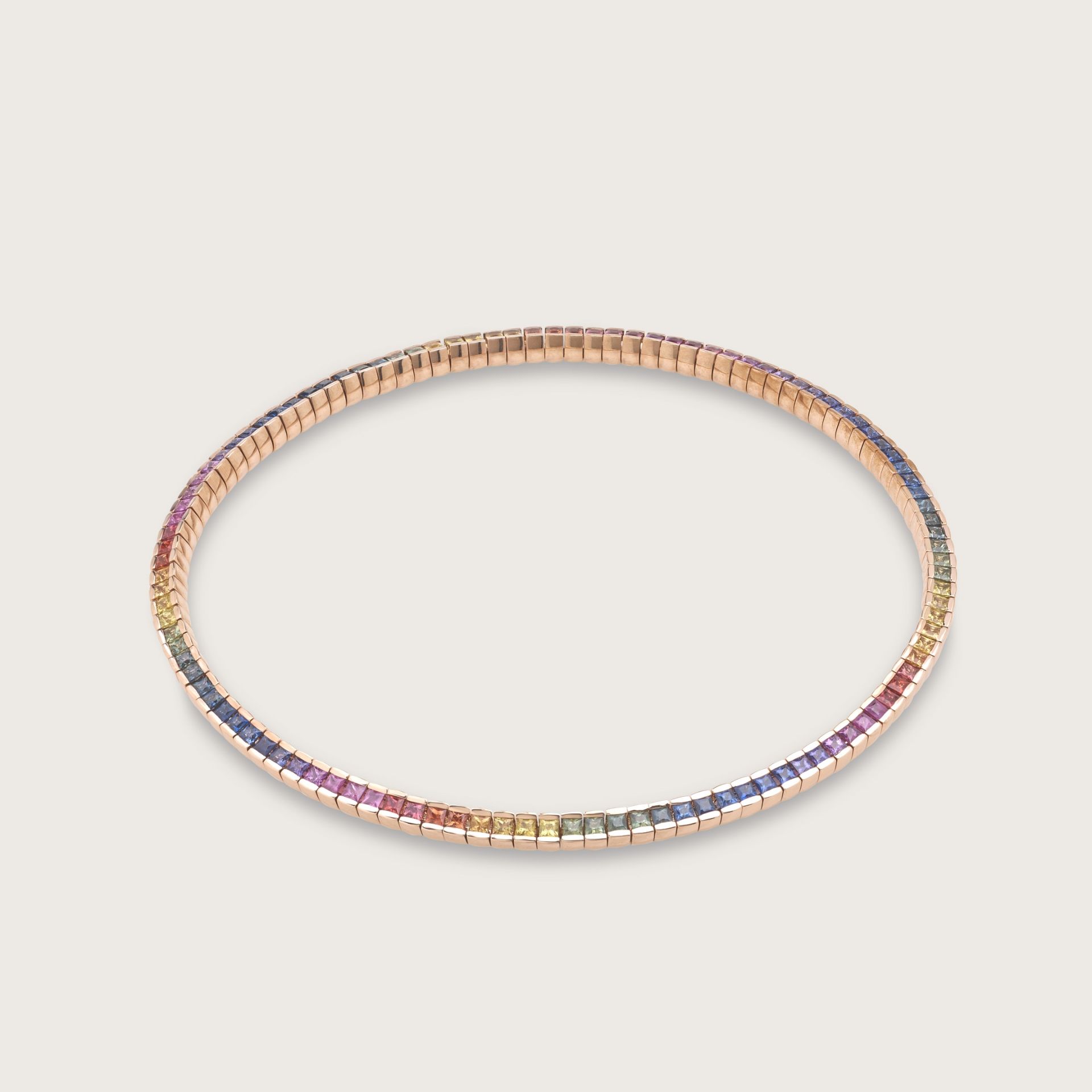 ASTRUA Collana Petali, Oro Rosa, Zaffiri  PE69KT11P.3
