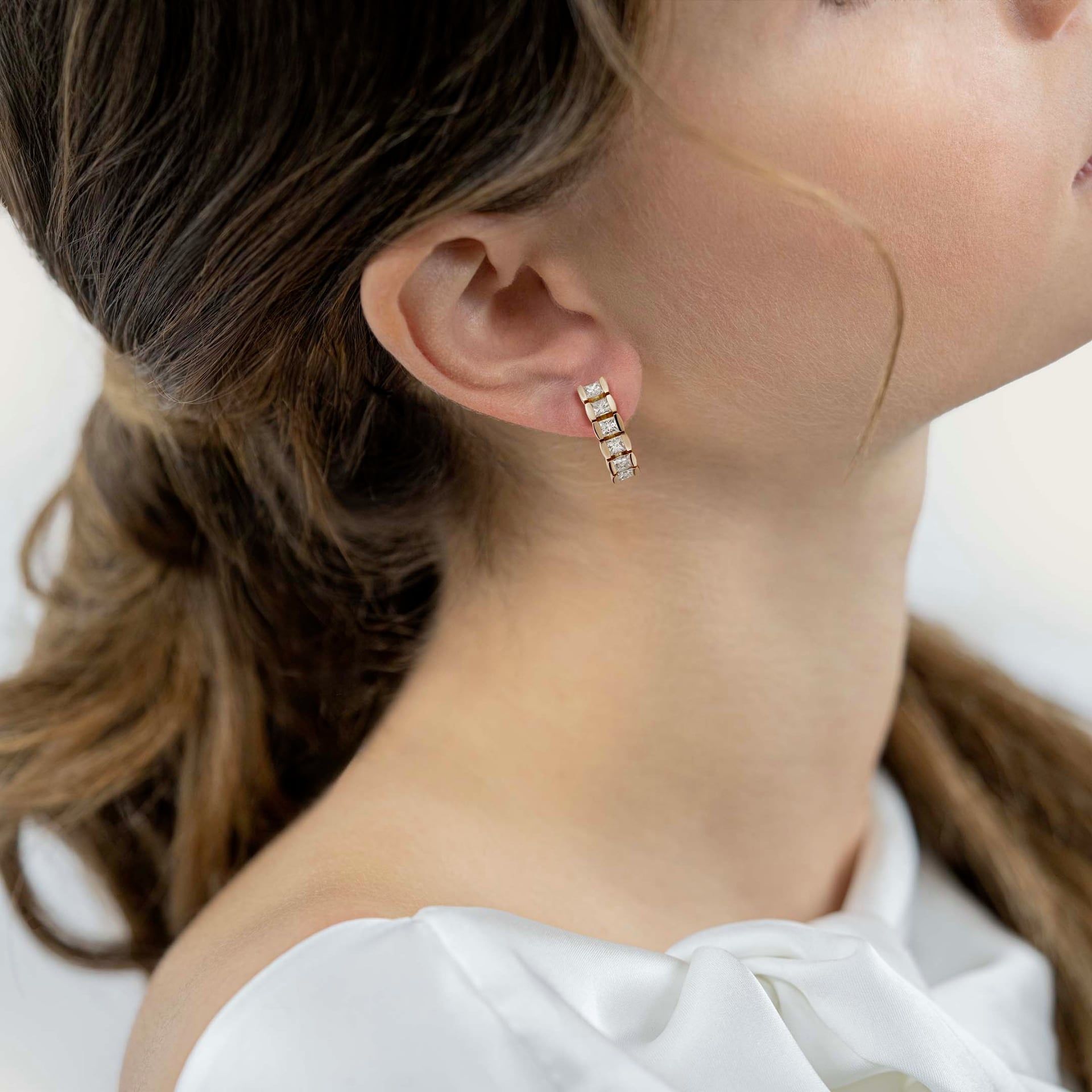 ASTRUA Orecchini Petali, Oro Rosa, Diamanti PE25DP.3