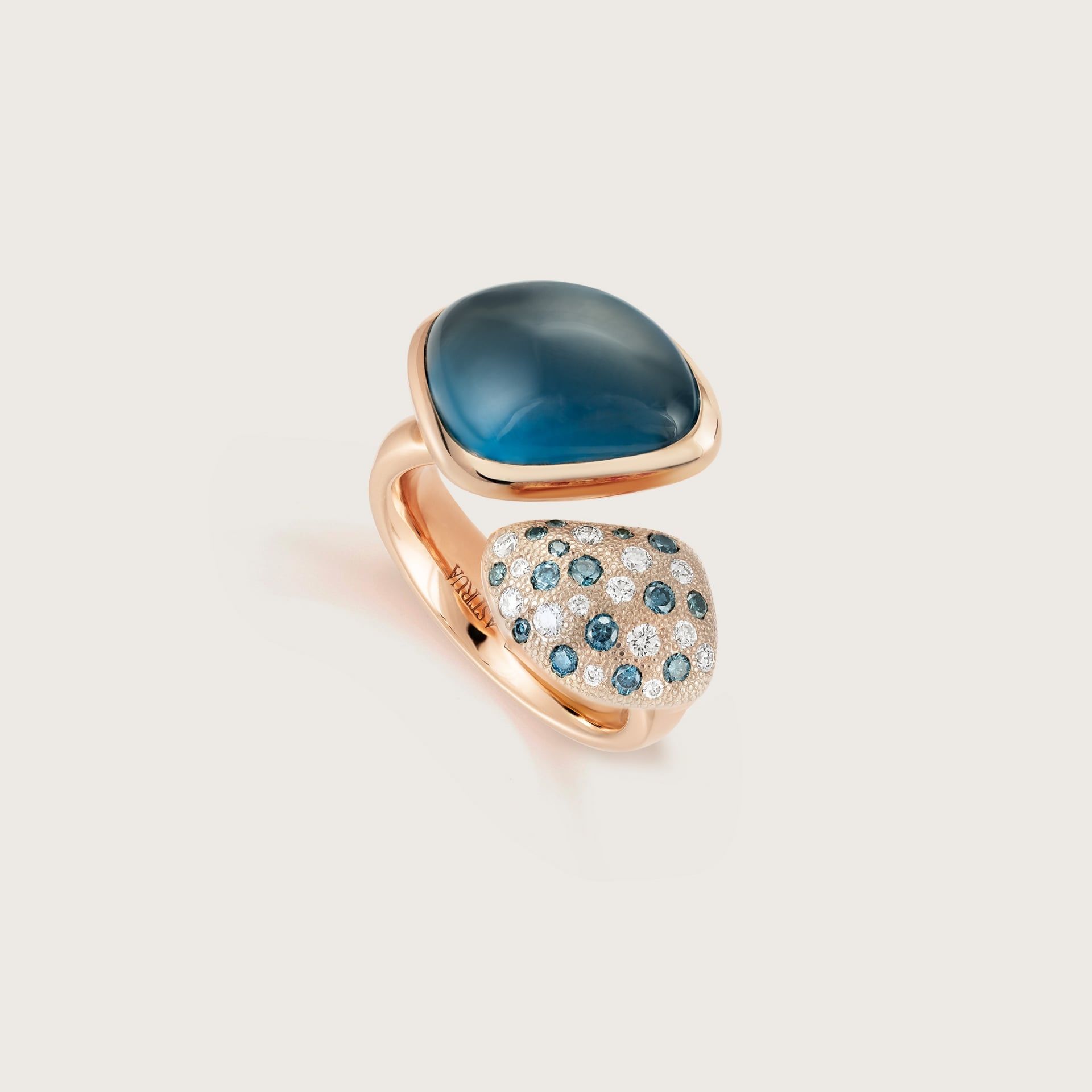 ASTRUA Anello Mykonos, Oro Rosa, Topazio, Diamanti  MII15PDBD2CTL.SM