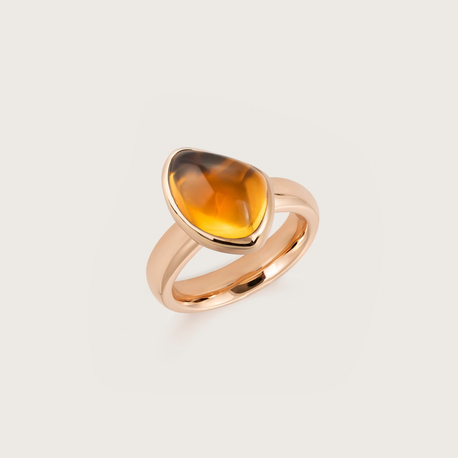 ASTRUA Anello Mykonos, Oro Rosa, Citrino  MI15CCITMA.S