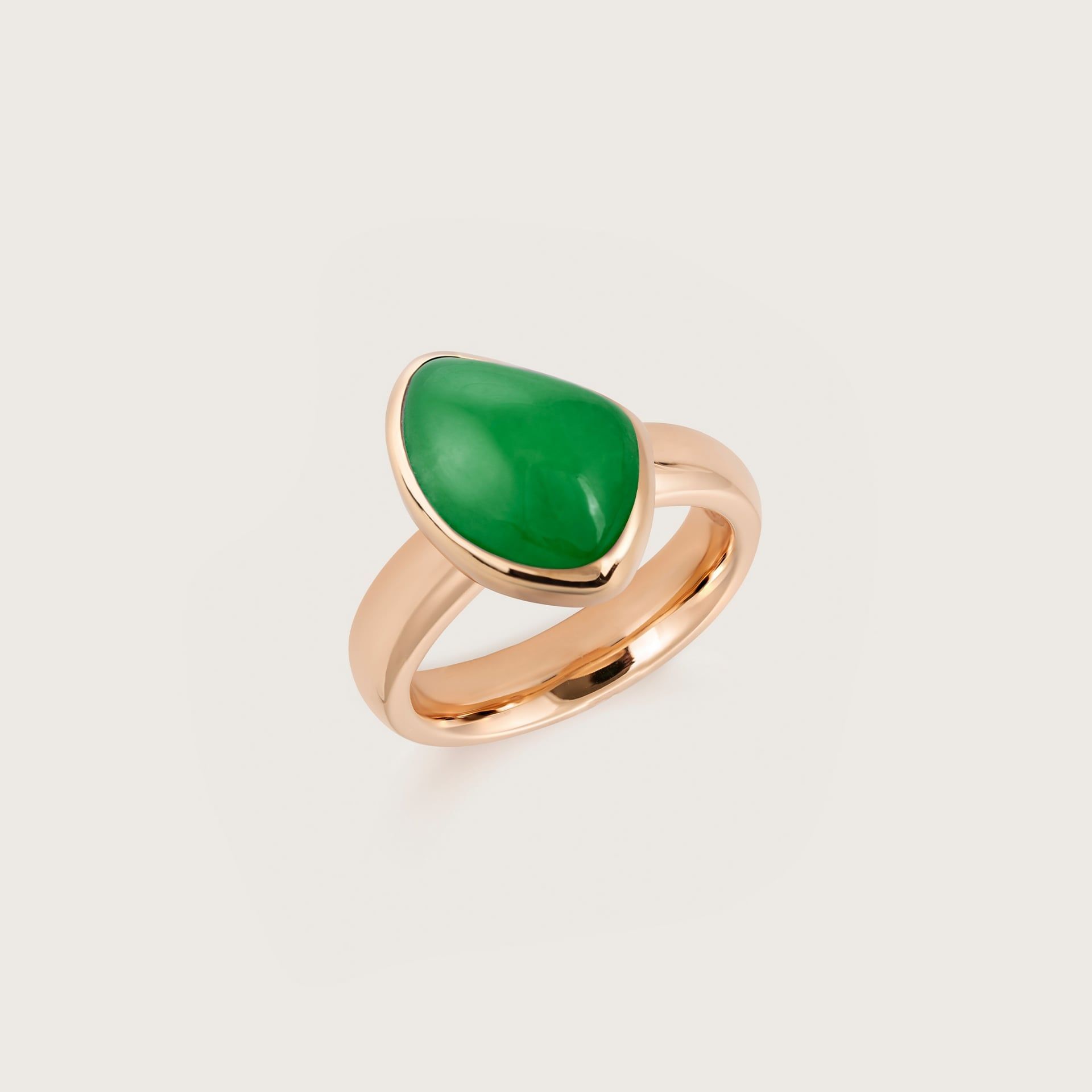 ASTRUA Anello Mykonos, Oro Rosa, Giada  MI15CGIVES.S