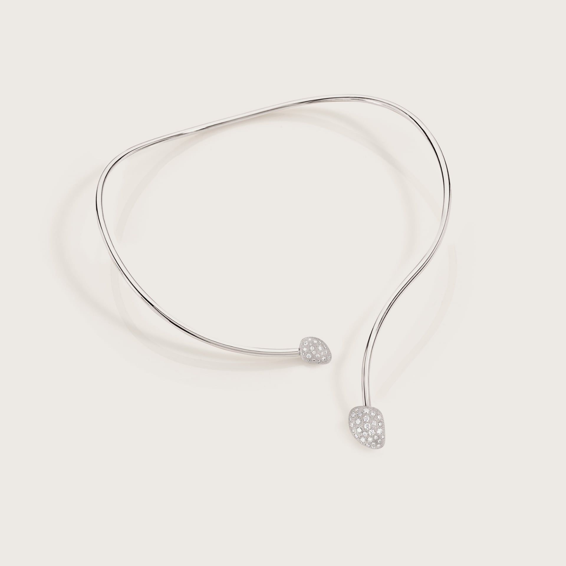 ASTRUA Collana Mykonos, Oro Bianco, Diamanti  MI6CNSL9PD