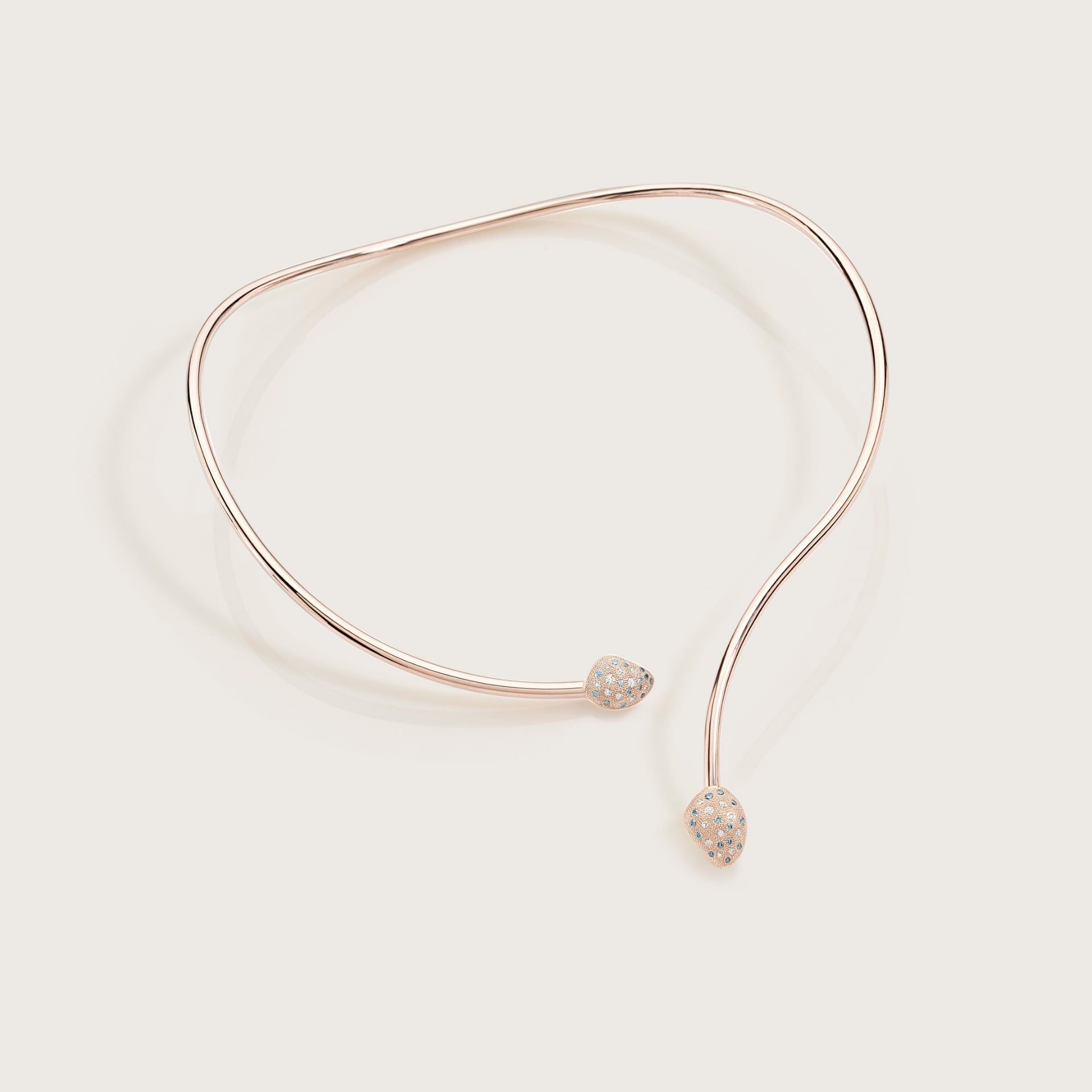 ASTRUA Collana Mykonos, Oro Rosa, Diamanti  MI6CNL5PDBD2