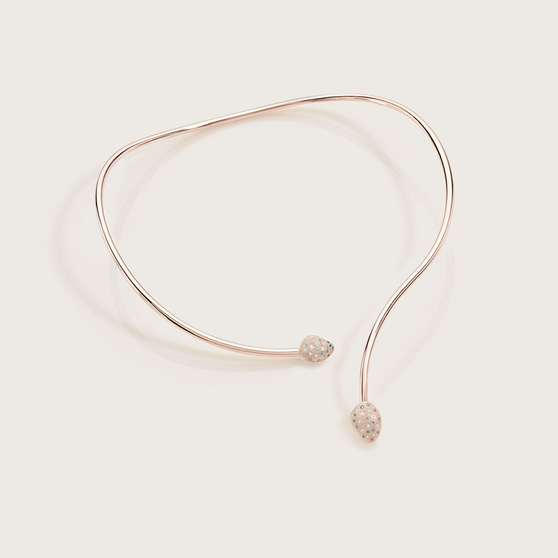 ASTRUA Collana Mykonos, Oro Rosa, Diamanti  MI6CNL5PDBD2