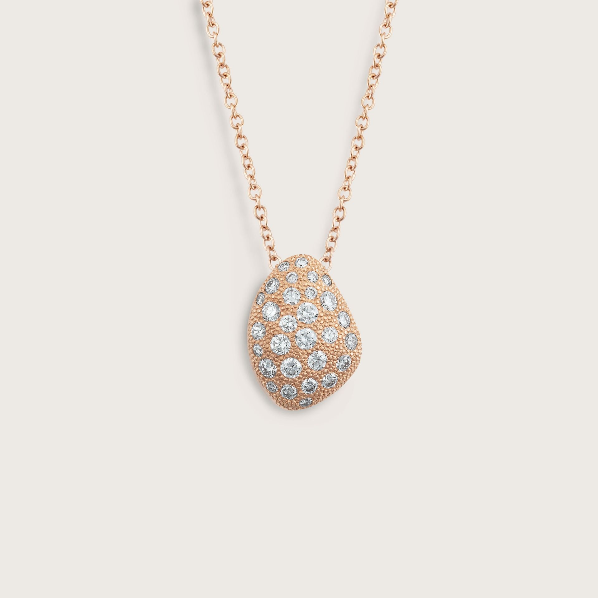 ASTRUA Ciondolo Mykonos, Oro Rosa, Diamanti  MI95PD.XS