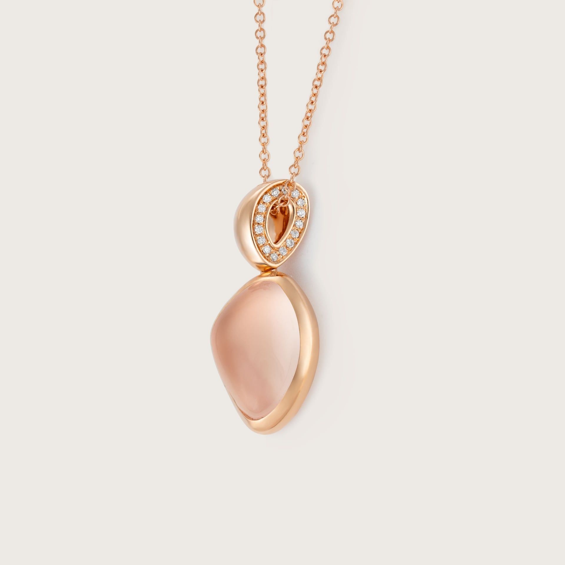 ASTRUA Ciondolo Mykonos, Oro Rosa, Quarzo  MI95DLQR.S