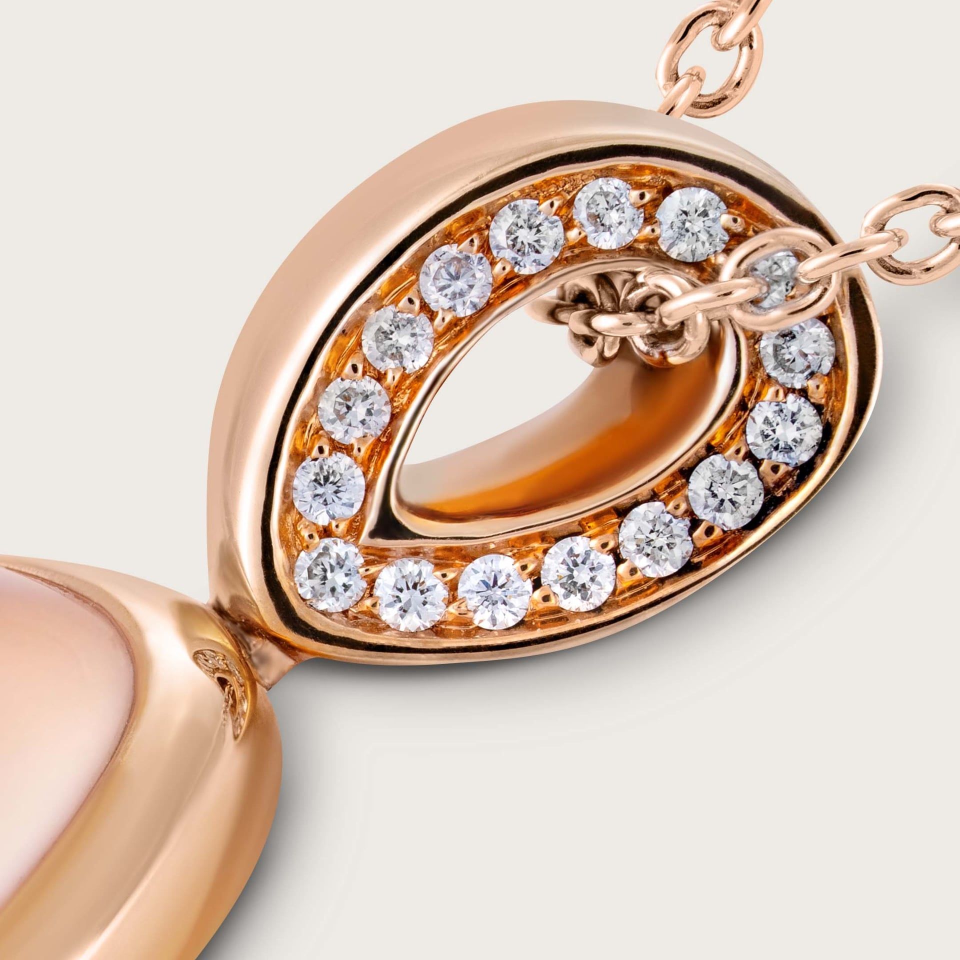 ASTRUA Ciondolo Mykonos, Oro Rosa, Quarzo  MI95DLQR.S