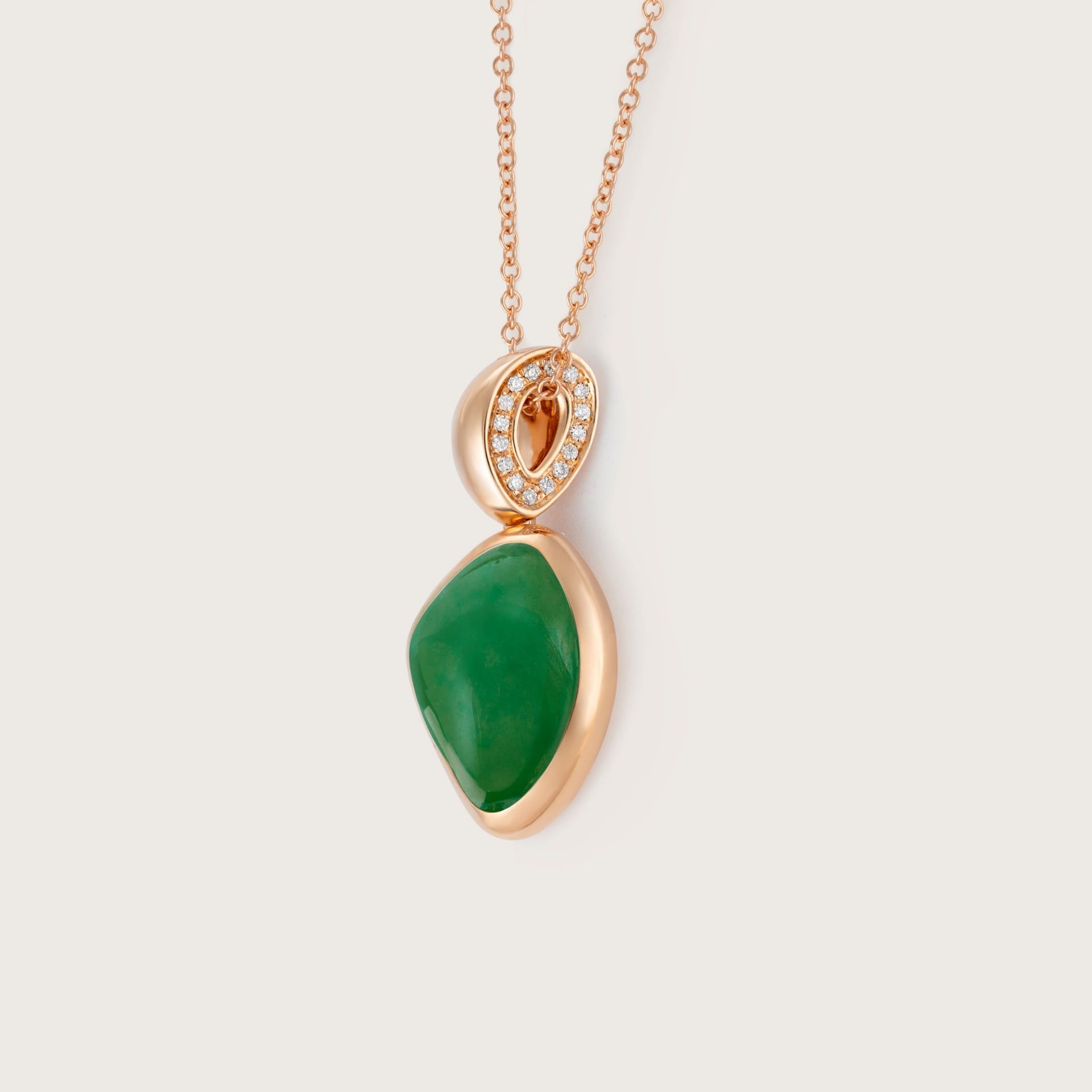 ASTRUA Ciondolo Mykonos, Oro Rosa, Giada  MI95DLCGIVES.S