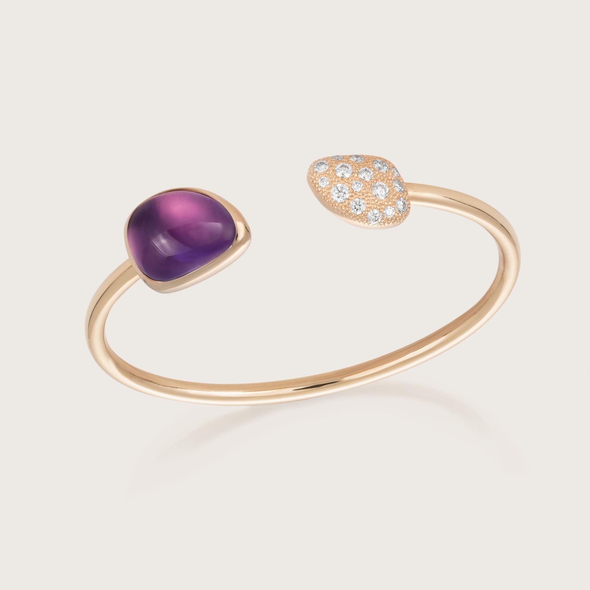 ASTRUA Bracciale Mykonos, Oro Rosa, Diamanti, Ametista  MI85PDCAMCN.P