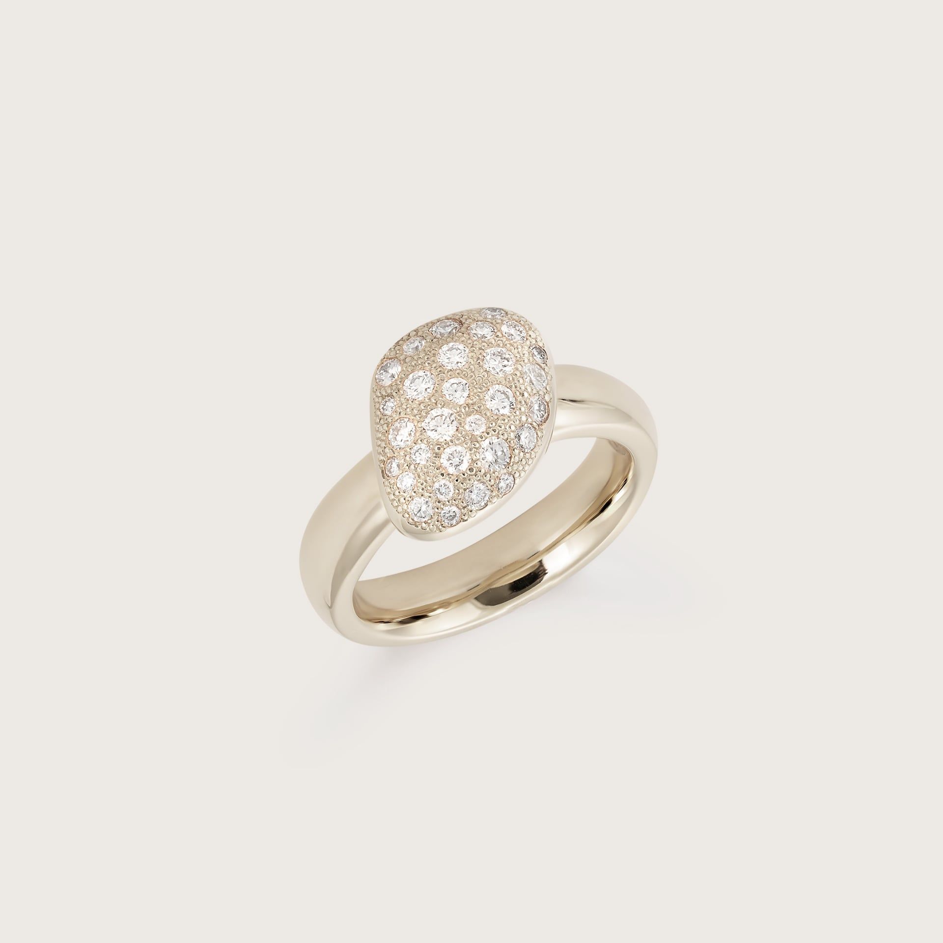 ASTRUA Anello Mykonos, Oro Bianco, Diamanti  MI19PD.S
