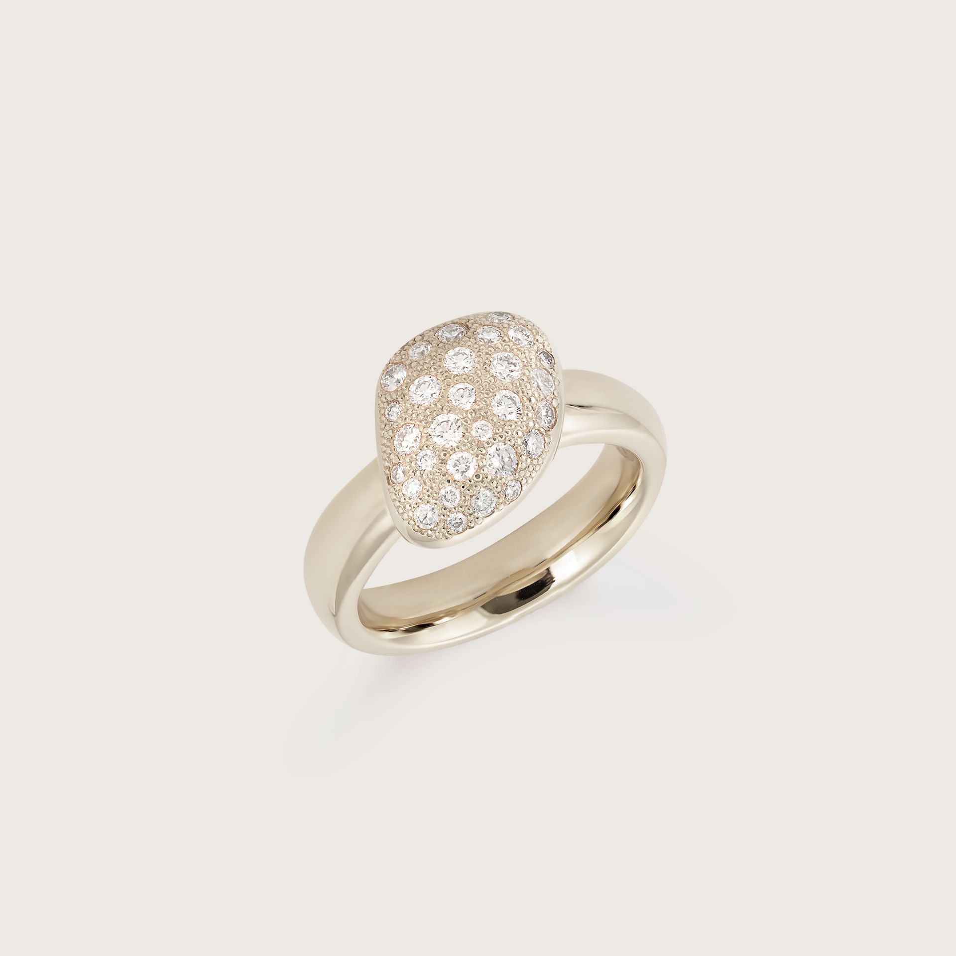 ASTRUA Anello Mykonos, Oro Bianco, Diamanti  MI19PD.S