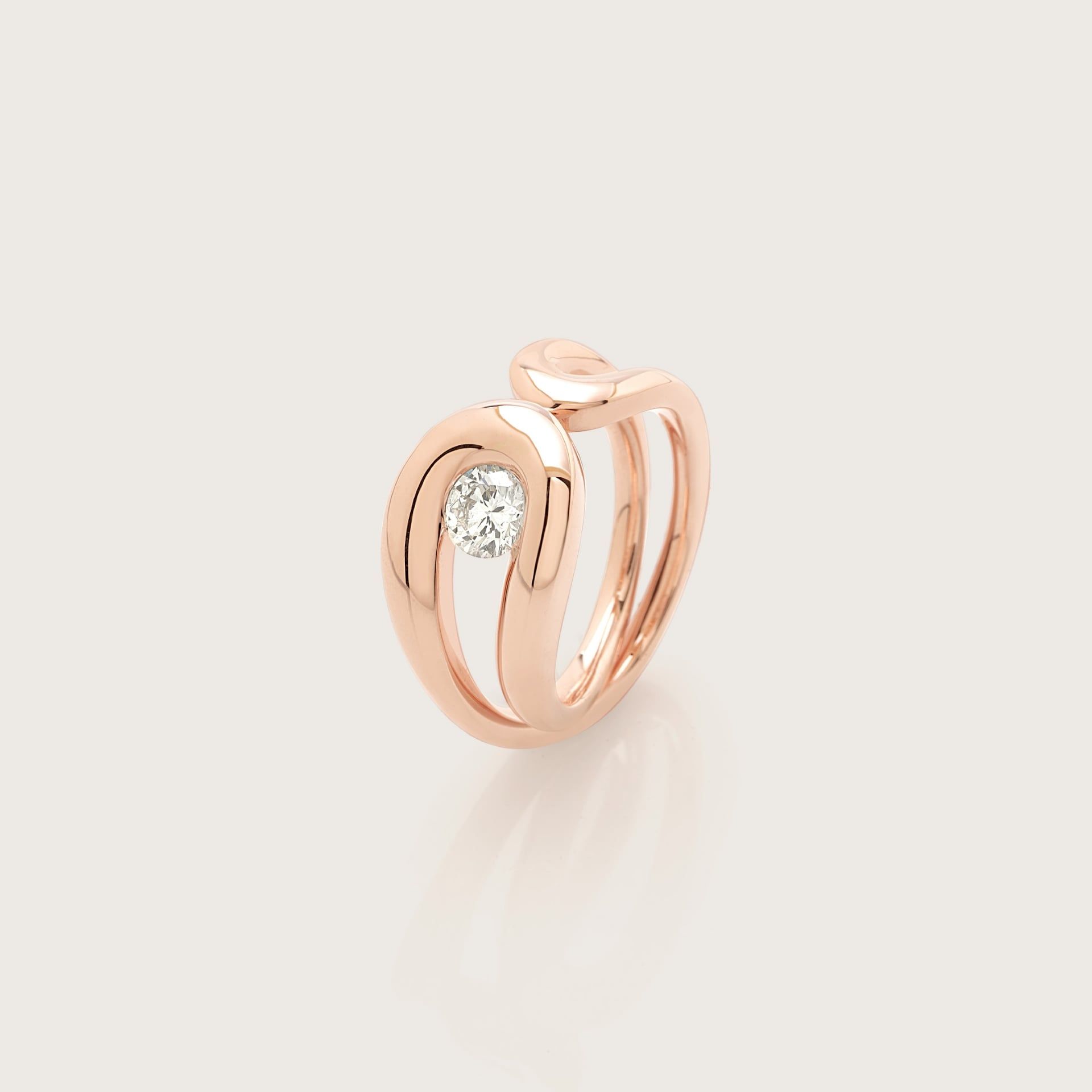 ASTRUA Anello Senza Fine, Oro Rosa, Diamante  SF15DB.XS