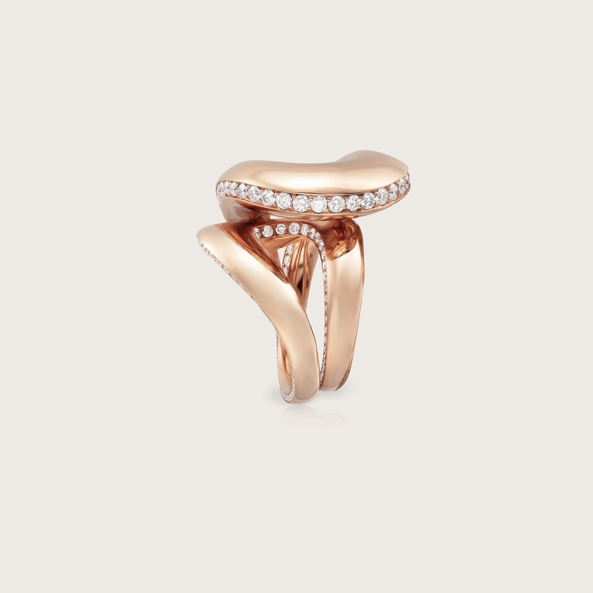 ASTRUA Anello Senza Fine, Oro Rosa, Diamanti  IN15DL