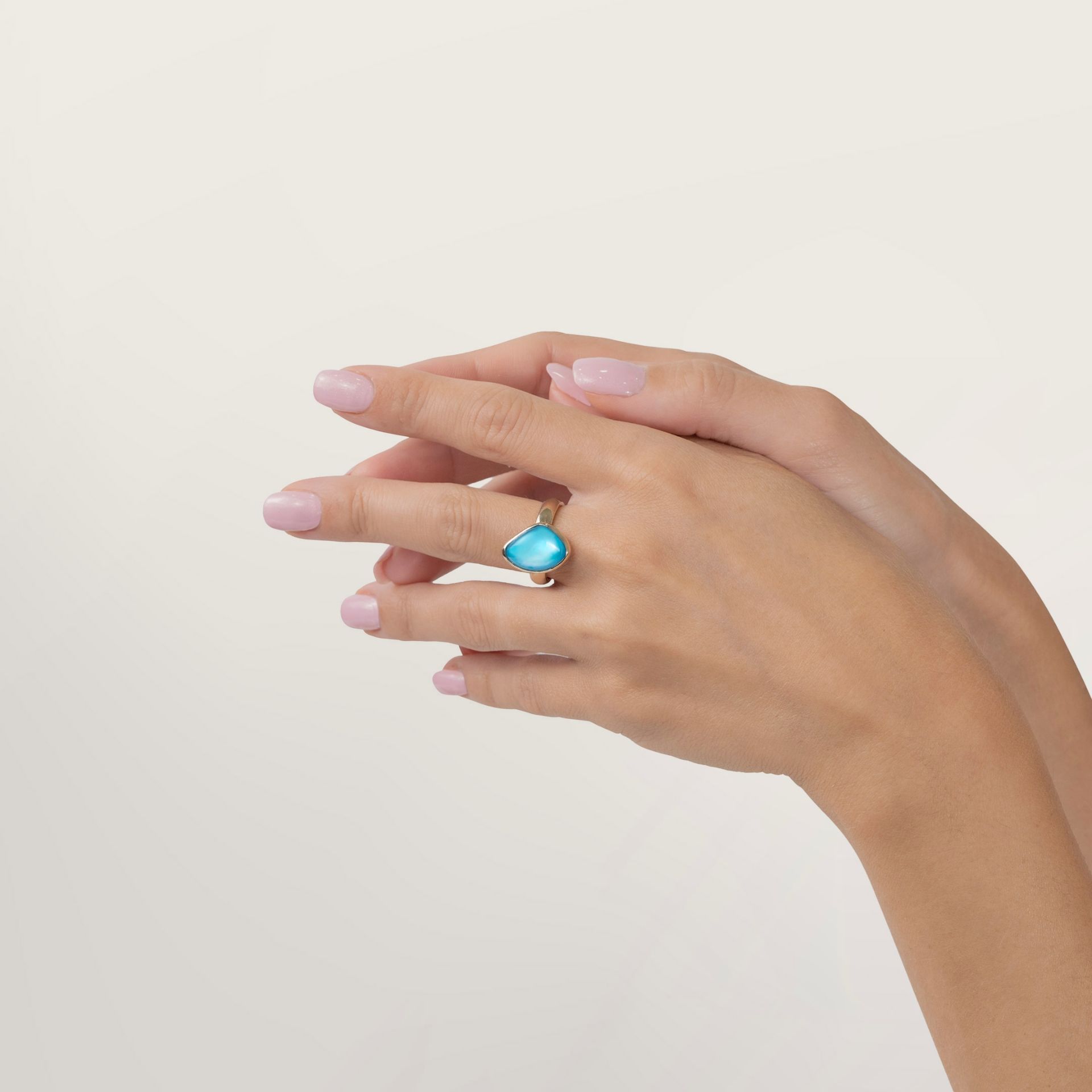 ASTRUA Anello Mykonos, Oro Bianco, Tripletta MI19CTURMPBTA.M