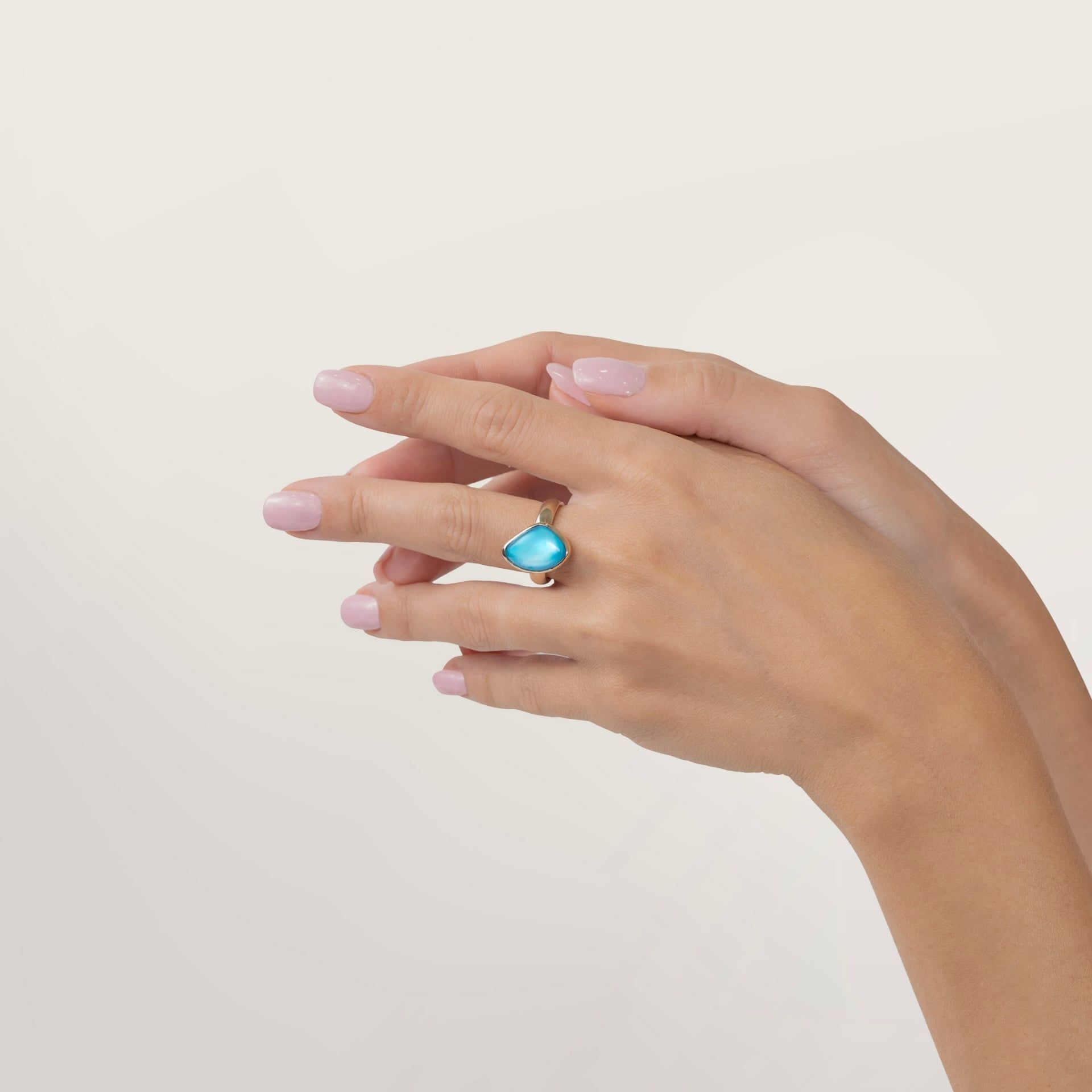 ASTRUA Anello Mykonos, Oro Bianco, Tripletta  MI19CTURMPBTA.M