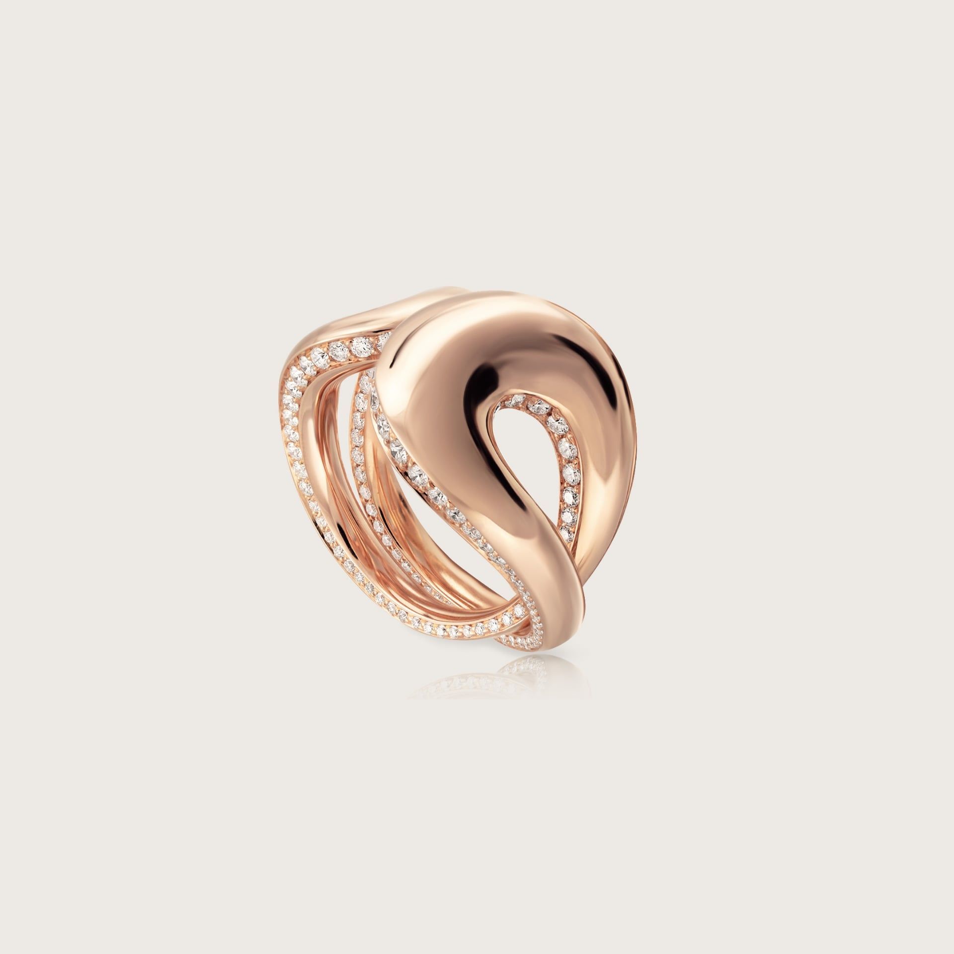 ASTRUA Anello Senza Fine, Oro Rosa, Diamanti SF15DL.M