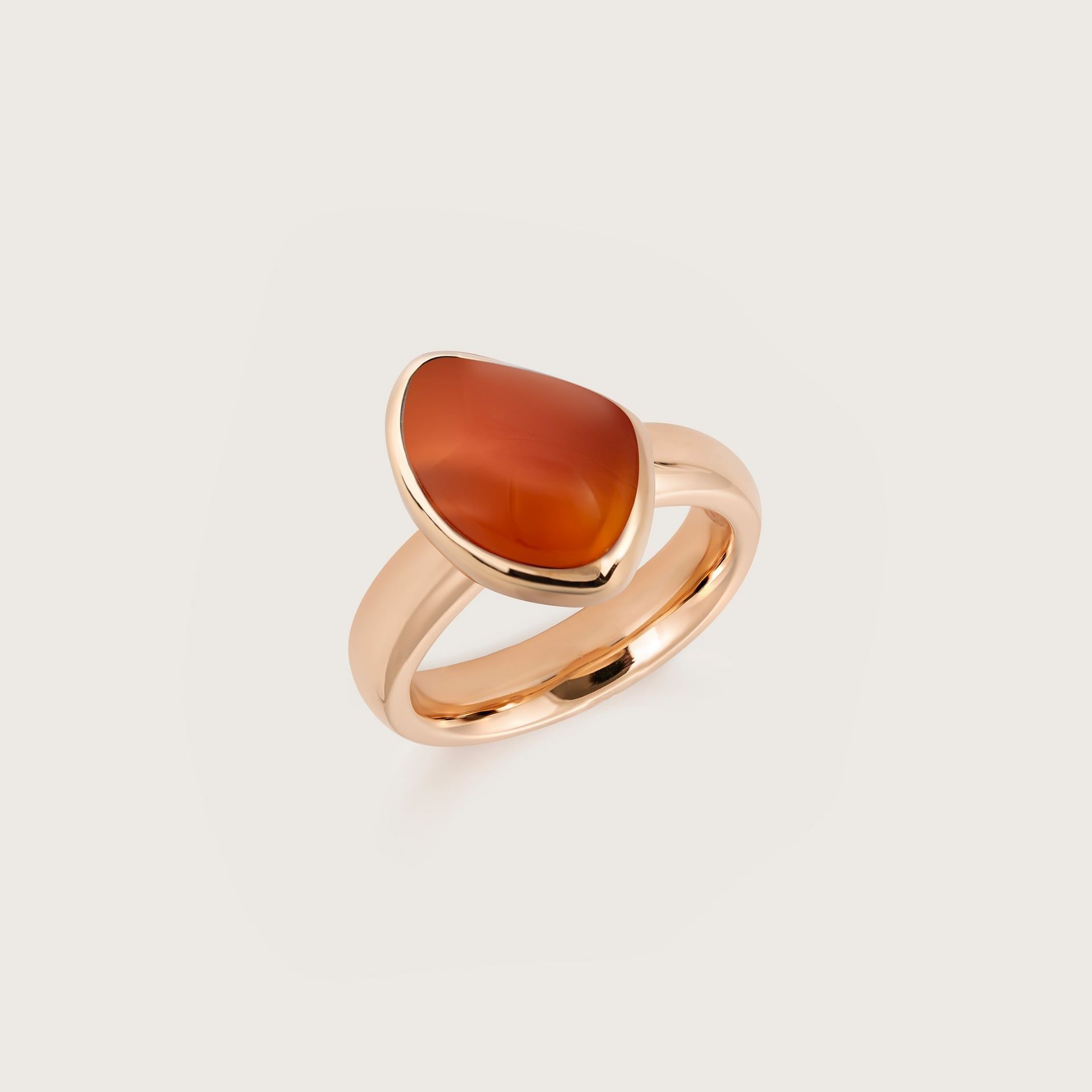ASTRUA Anello Mykonos, Oro Rosa, Corniola MI15CCOR.S