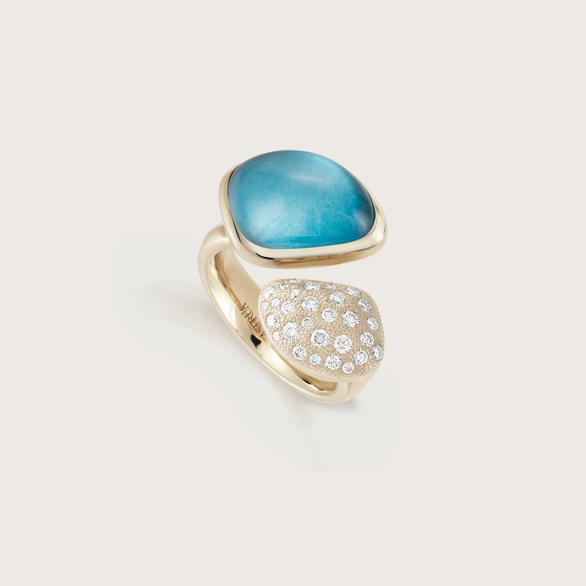 ASTRUA Anello Mykonos, Oro Bianco, Tripletta, Diamanti  MII19PDTURMPBTA.SM