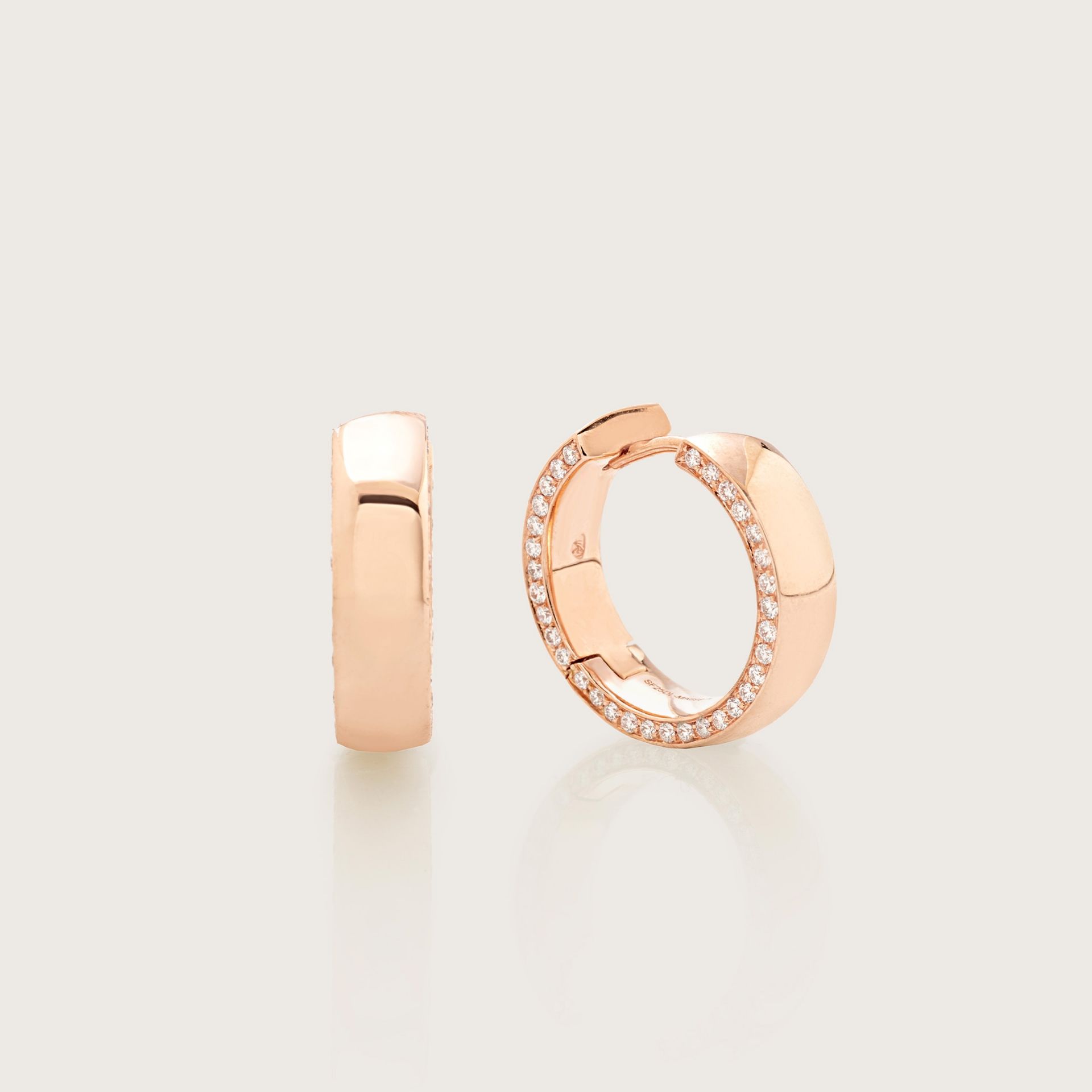 ASTRUA Orecchini Senza Fine, Oro Rosa, Diamanti  SF25DL.M
