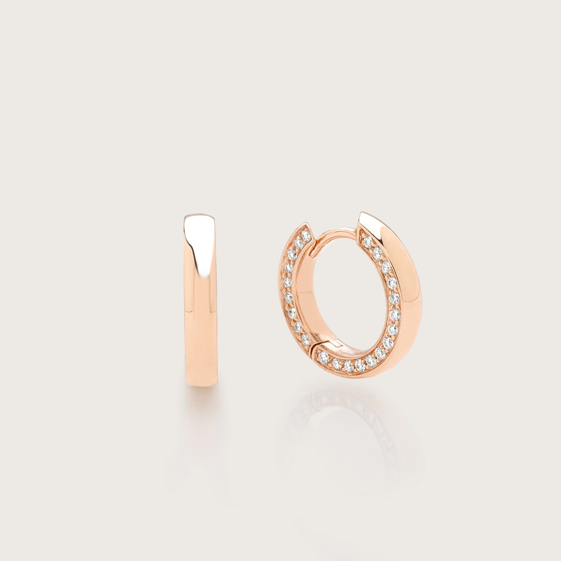 ASTRUA Orecchini Senza Fine, Oro Rosa, Diamanti  SF25DL.S