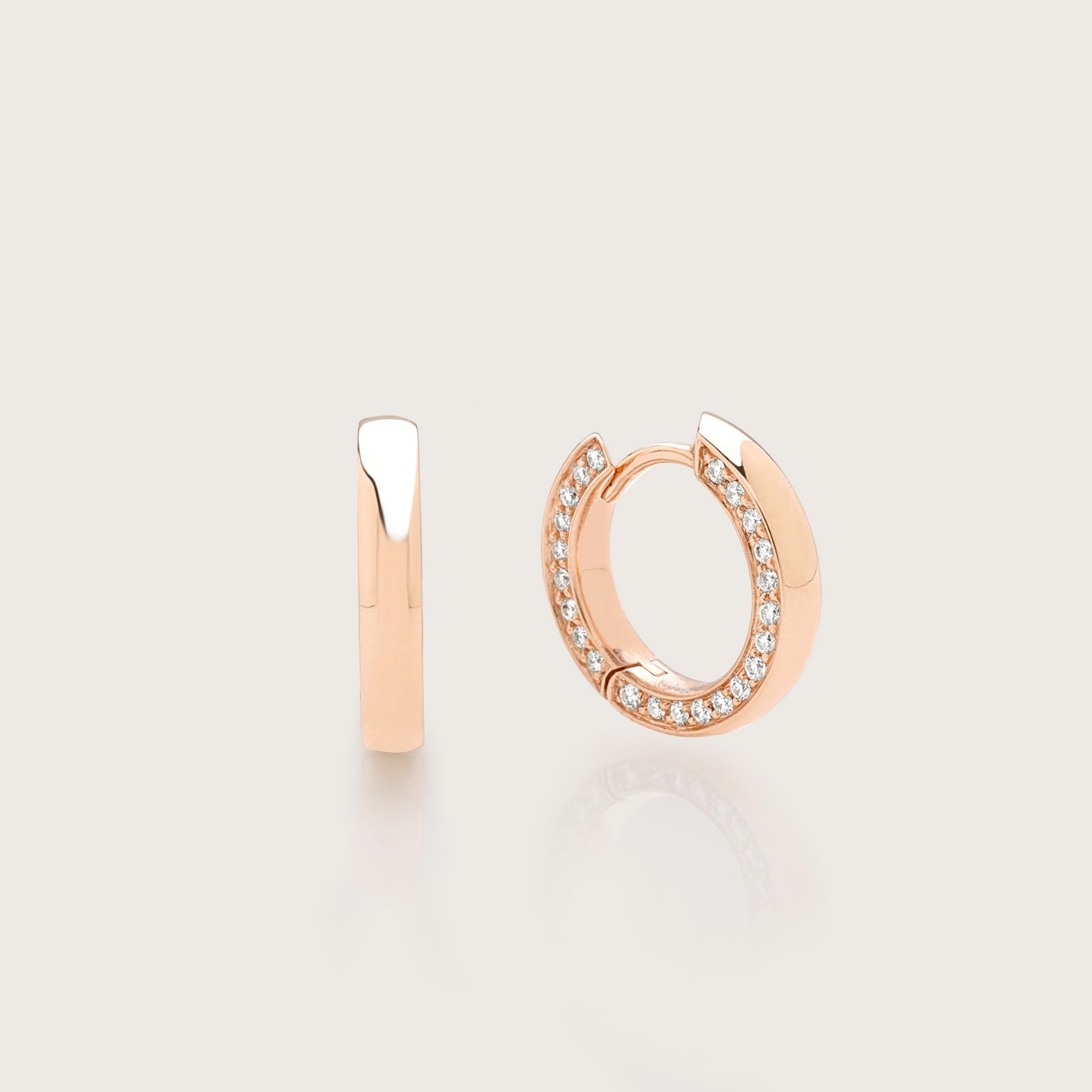 ASTRUA Orecchini Senza Fine, Oro Rosa, Diamanti  SF25DL.S