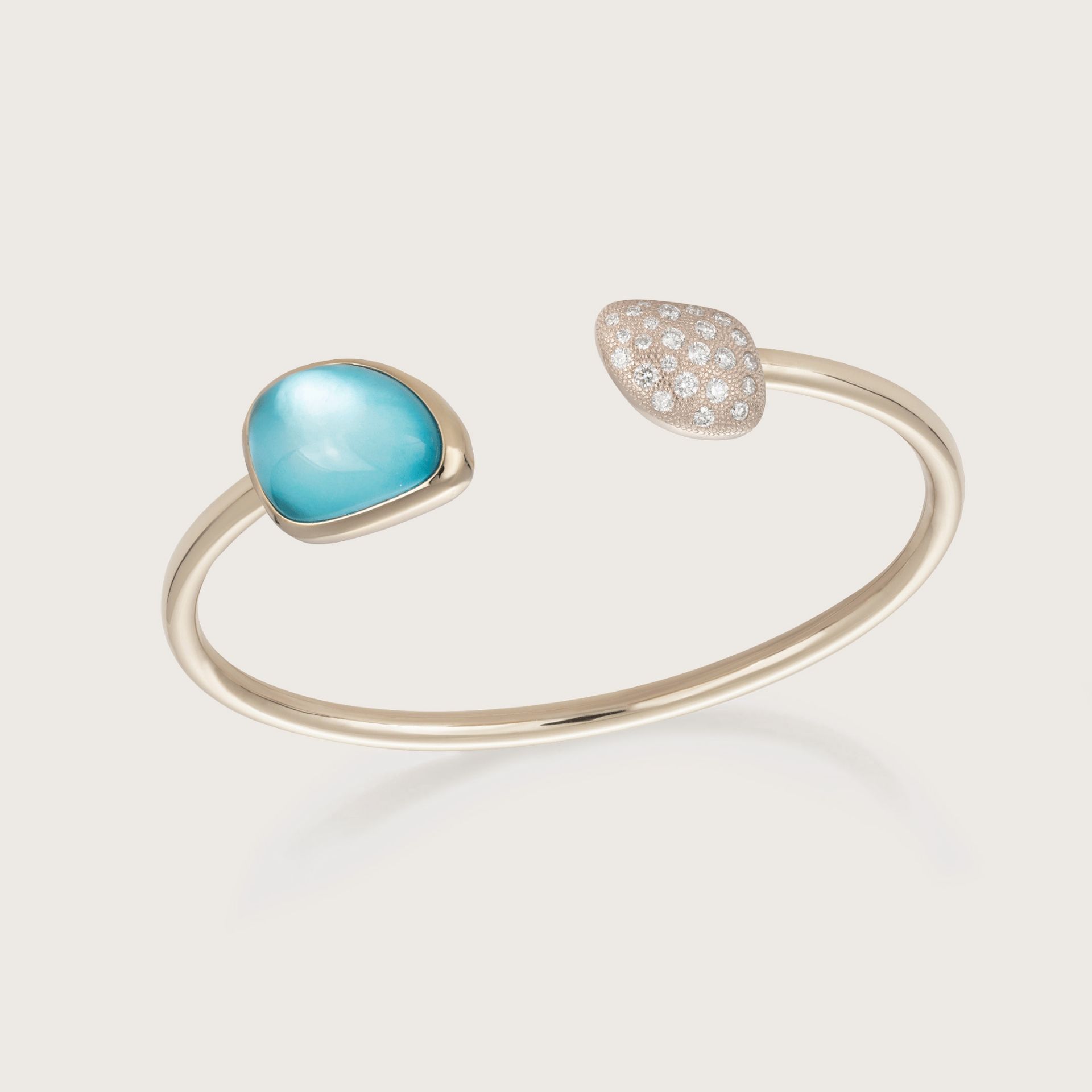 ASTRUA Bracciale Mykonos, Oro Bianco, Diamanti, Tripletta  MI89PDTURMPBTACN.M