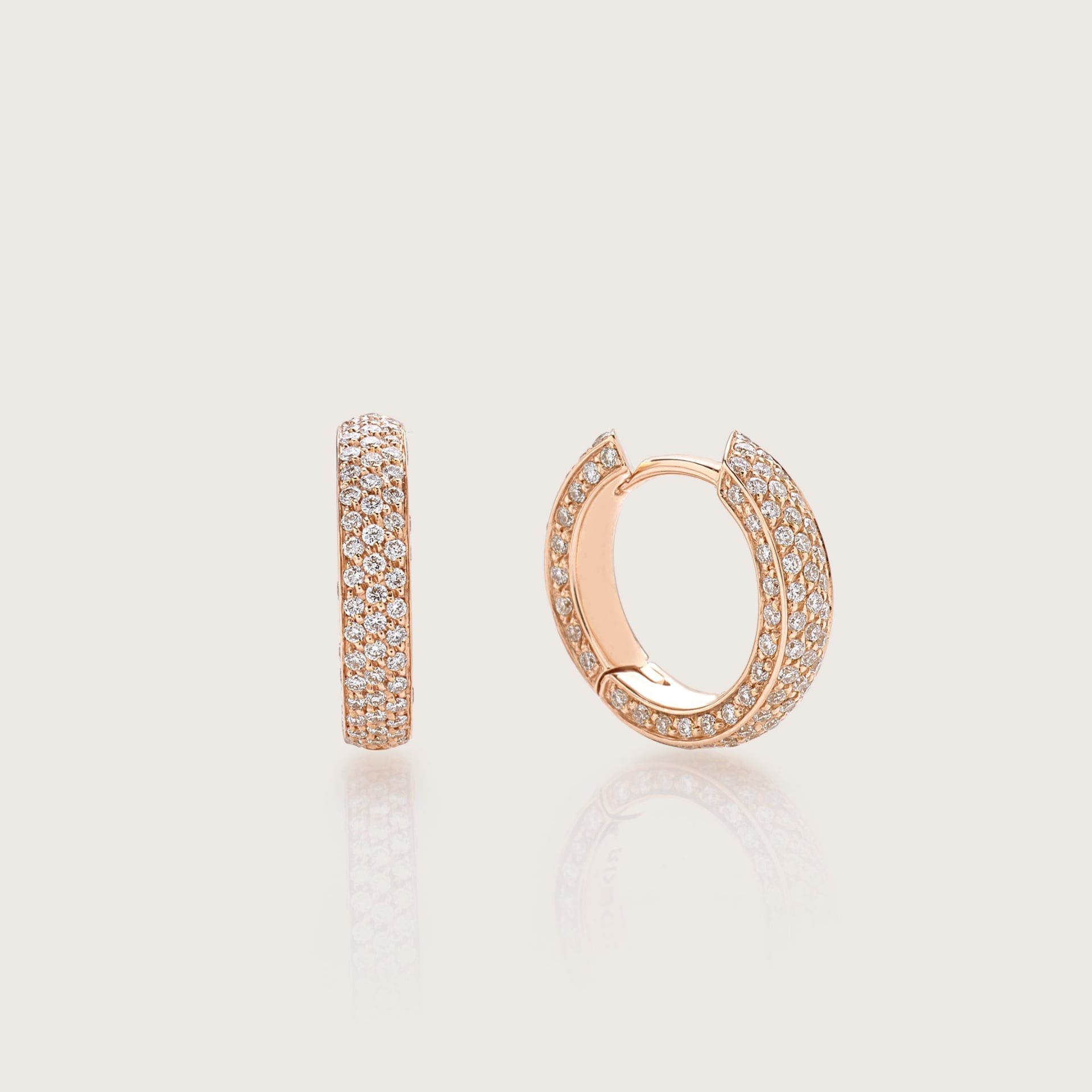 ASTRUA Orecchini Senza Fine, Oro Rosa, Diamanti  SF25DLPD.S