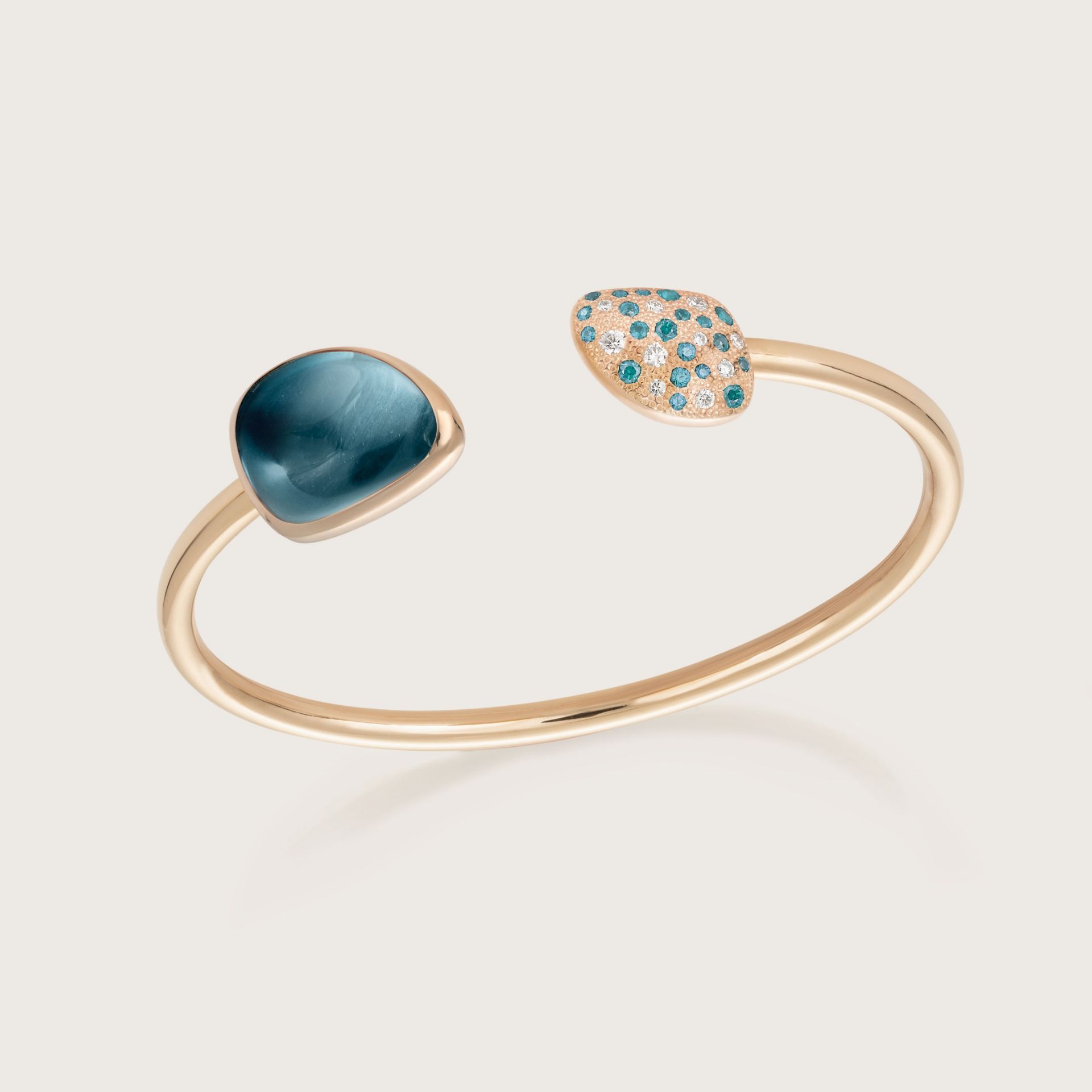 ASTRUA Bracciale Mykonos, Oro Rosa, Diamanti, Topazio  MI85PDBD2CTLCN.M