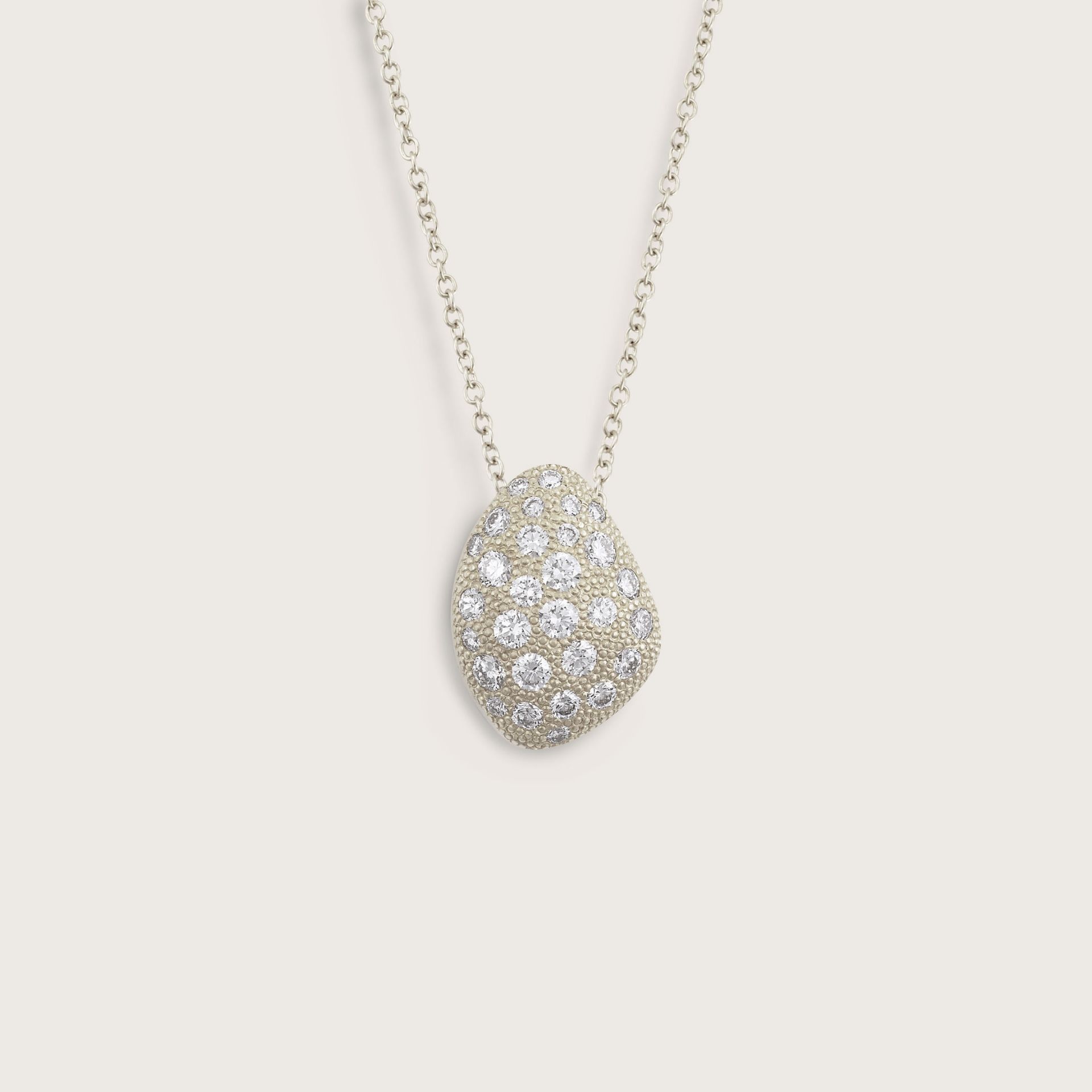 ASTRUA Ciondolo Mykonos, Oro Bianco, Diamanti  MI99PD.S