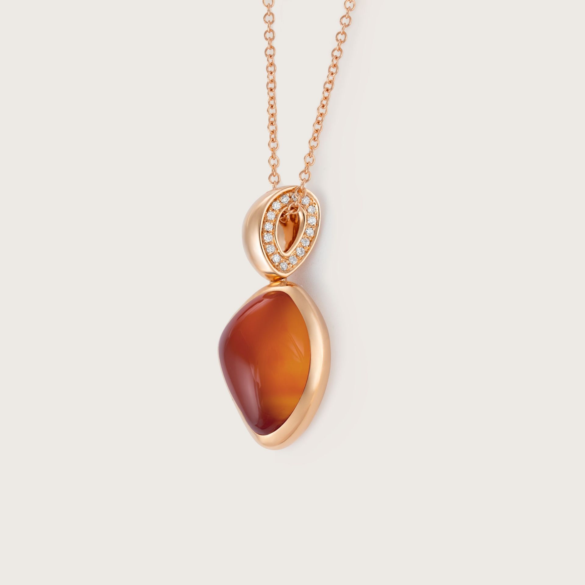 ASTRUA Ciondolo Mykonos, Oro Rosa, Corniola  MI95DLCOR.S