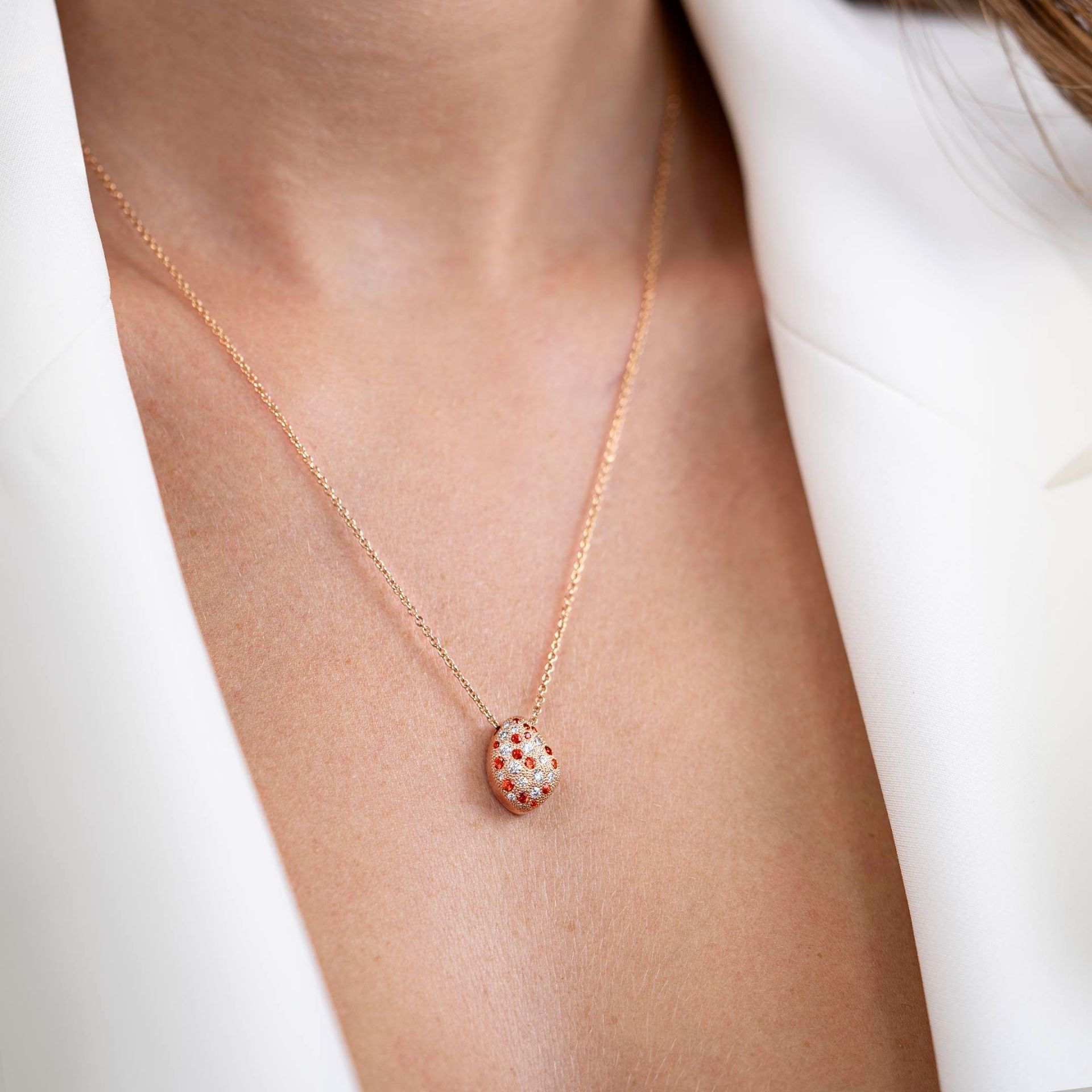 ASTRUA Ciondolo Mykonos, Oro Rosa, Diamanti  MI95PDZ8.XS