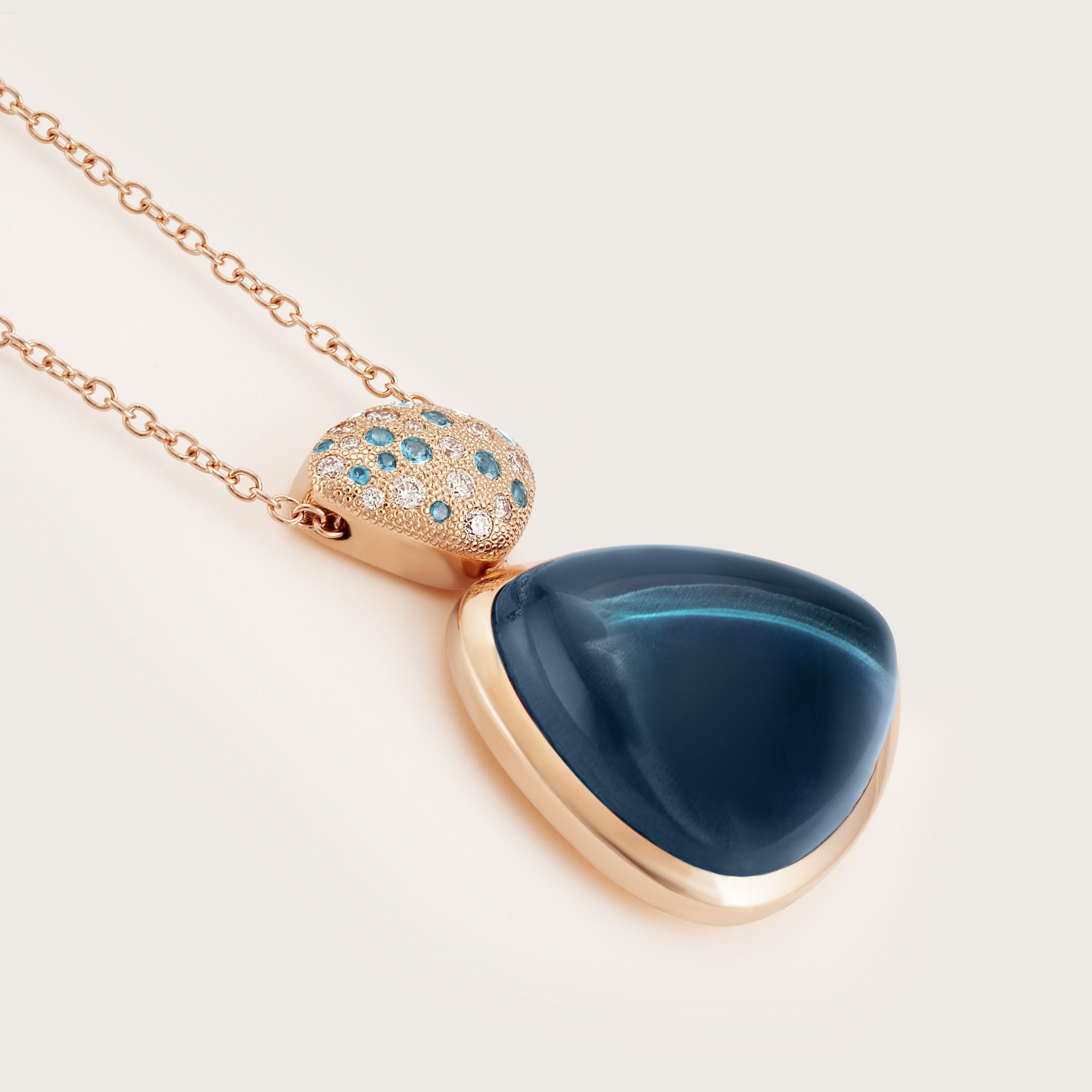 ASTRUA Ciondolo Mykonos, Oro Rosa, Topazio, Diamanti  MI95PDBD2TL.SXL