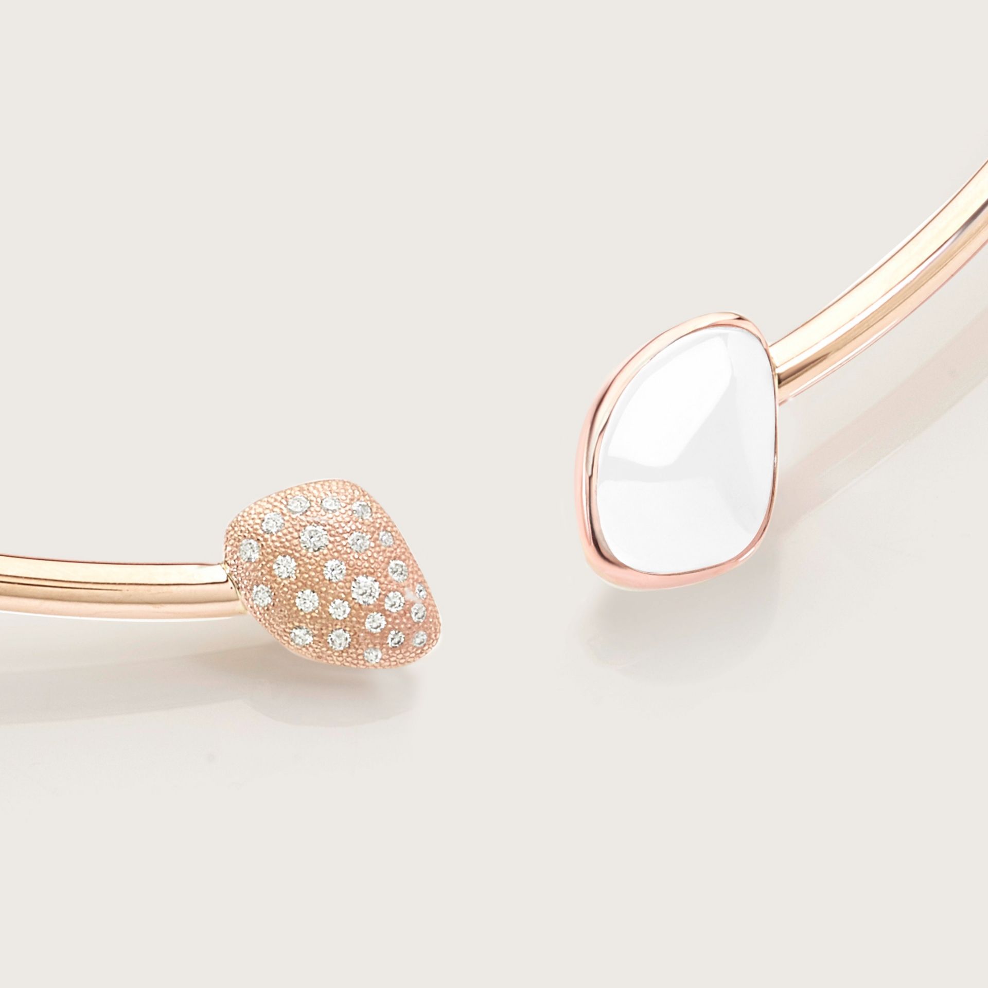 ASTRUA Collana Mykonos, Oro Rosa, Kogolong, Diamanti  MI6CN5PDCKOG