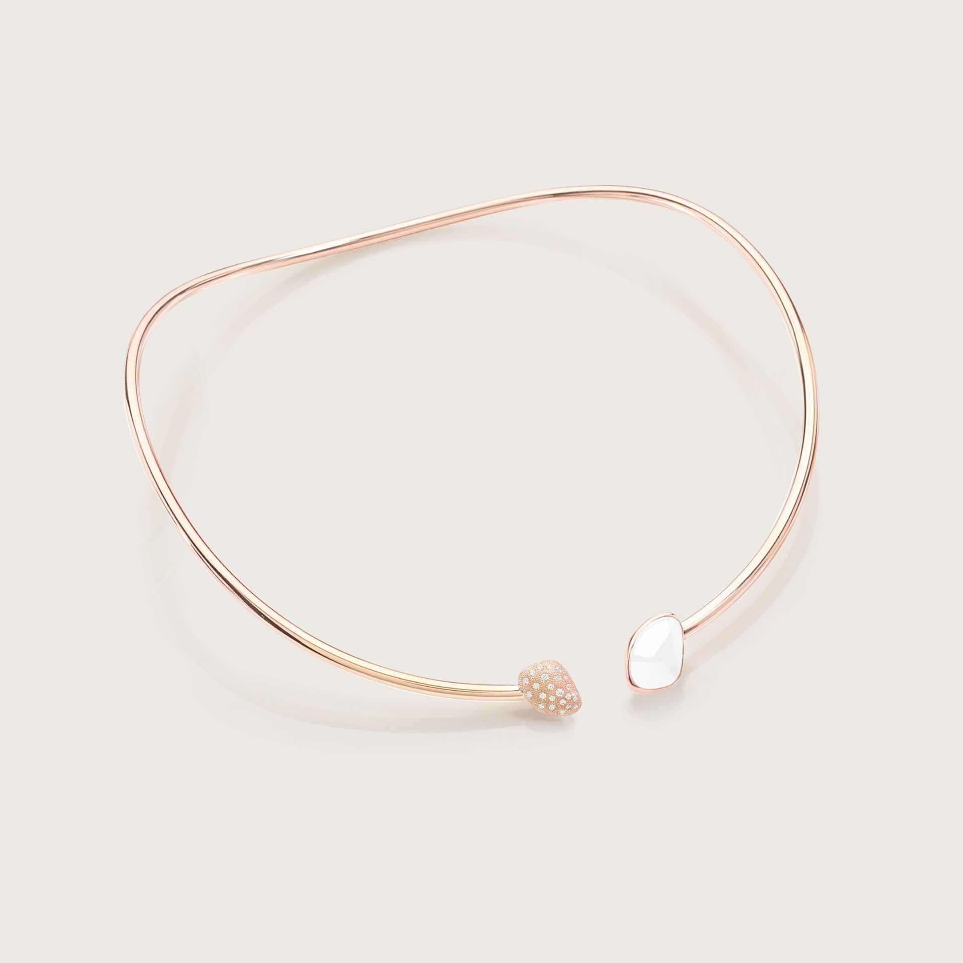 ASTRUA Collana Mykonos, Oro Rosa, Kogolong, Diamanti  MI6CN5PDCKOG
